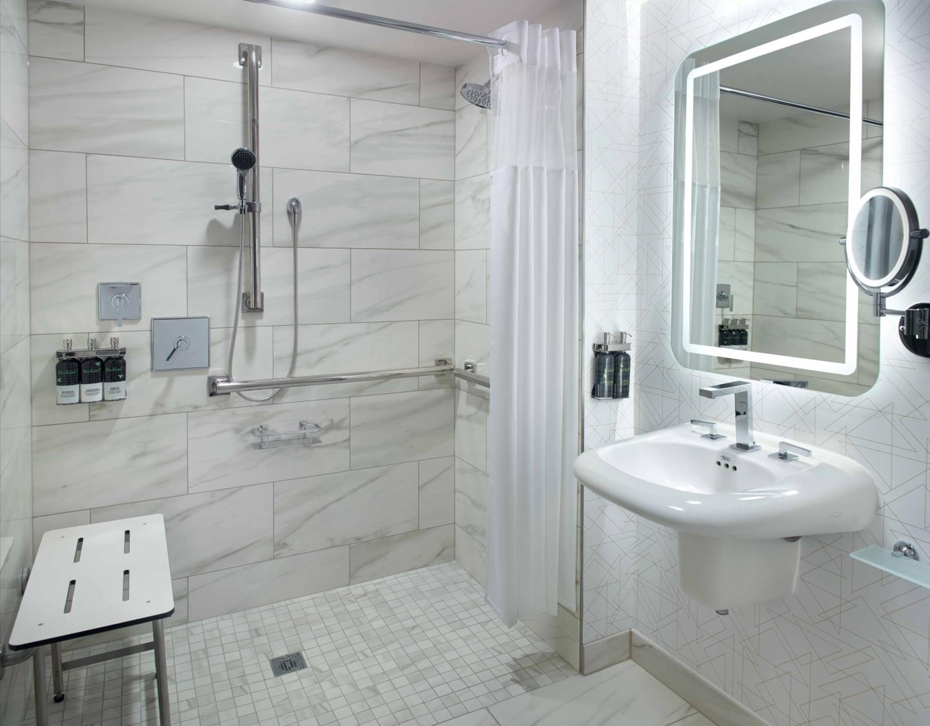 Deluxe 1 King Bed Mobility Accessible w/ Roll-In Shower