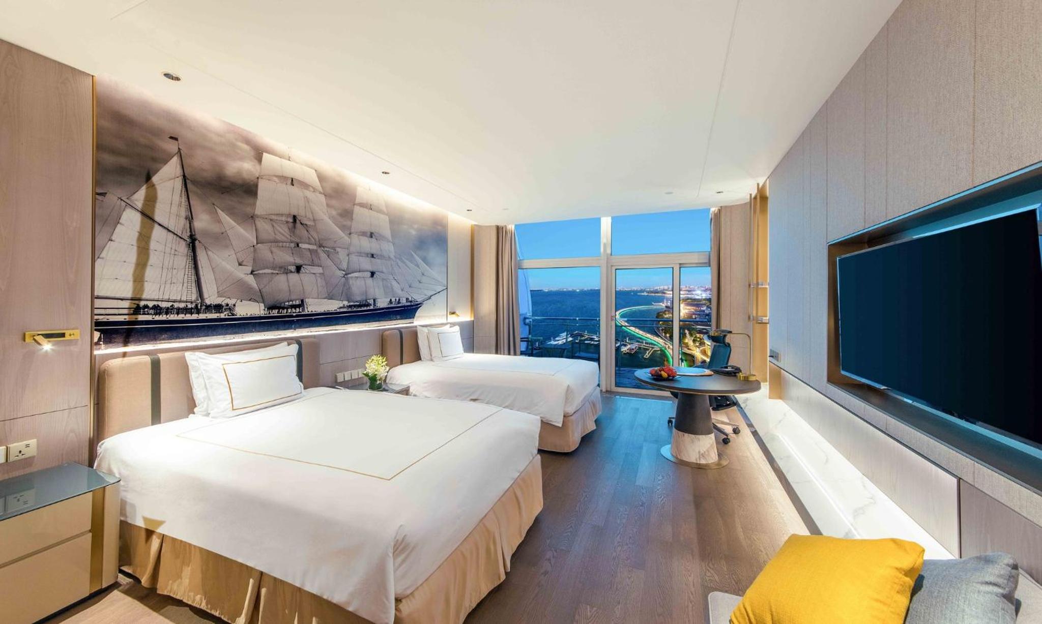 Premium Double Room with Two Double Beds - Lounge Access/High Floor