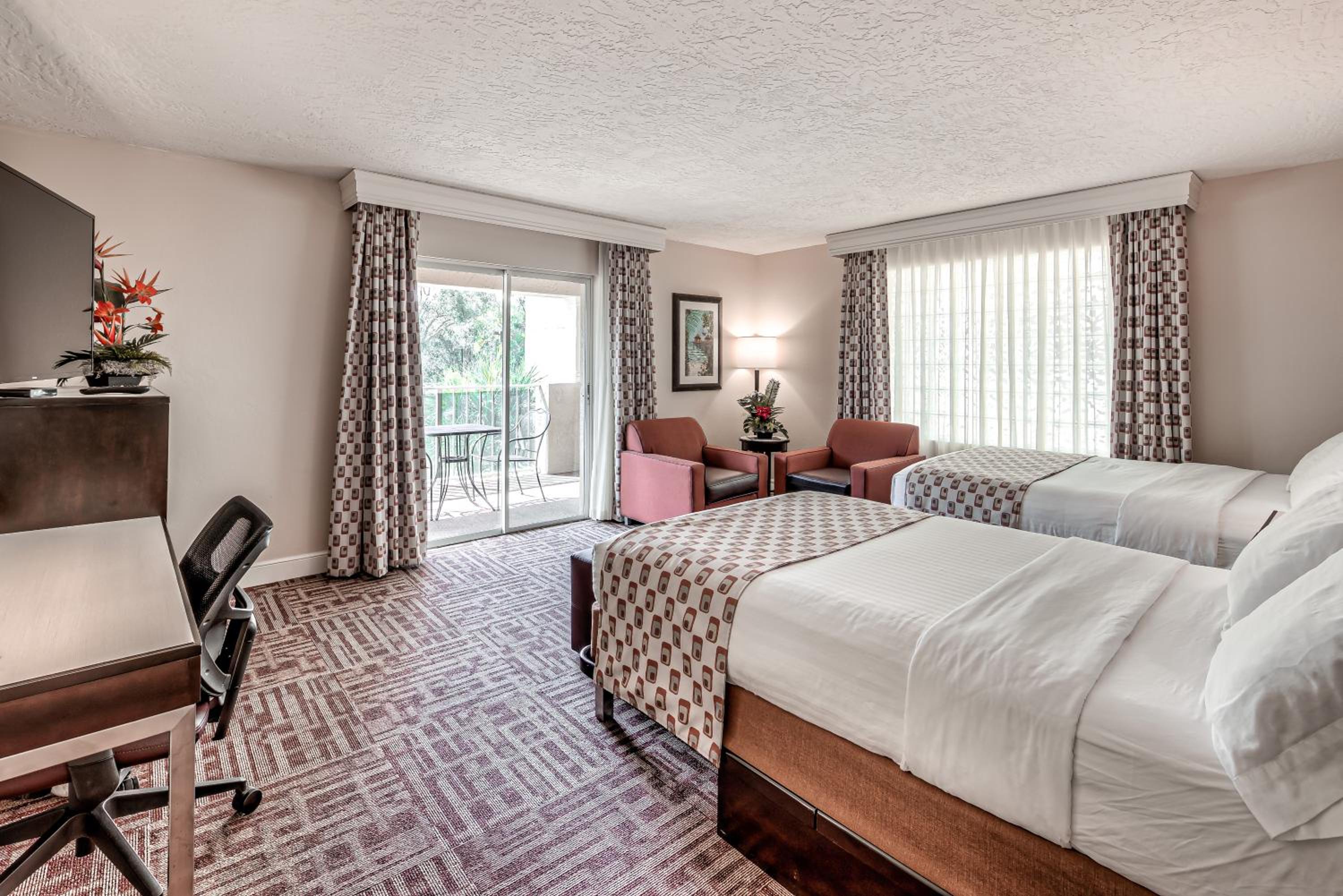 Double Room with Two Double Beds, Balcony and Pool View - Photo 1
