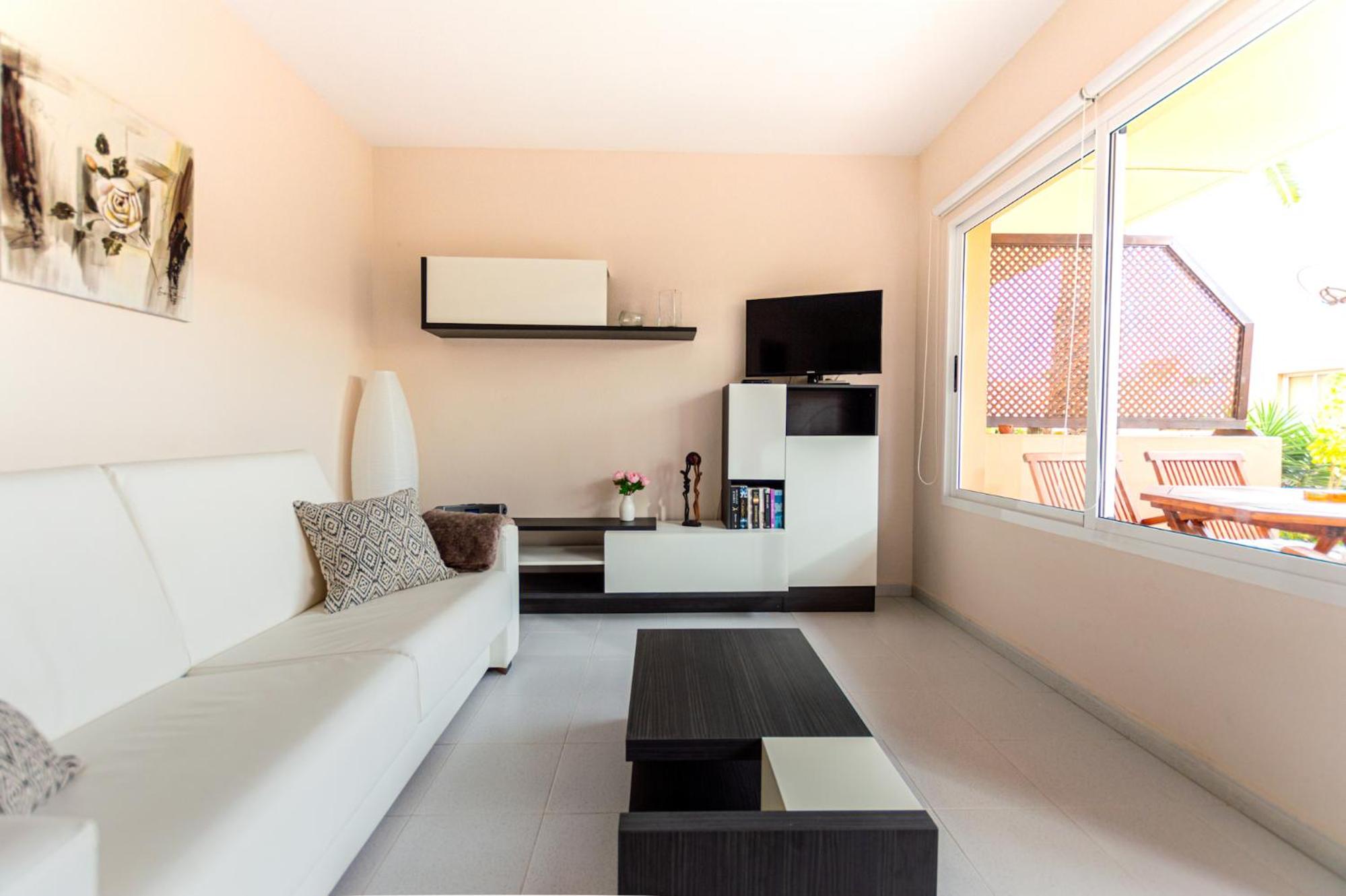 Apartamento con vista al jardín