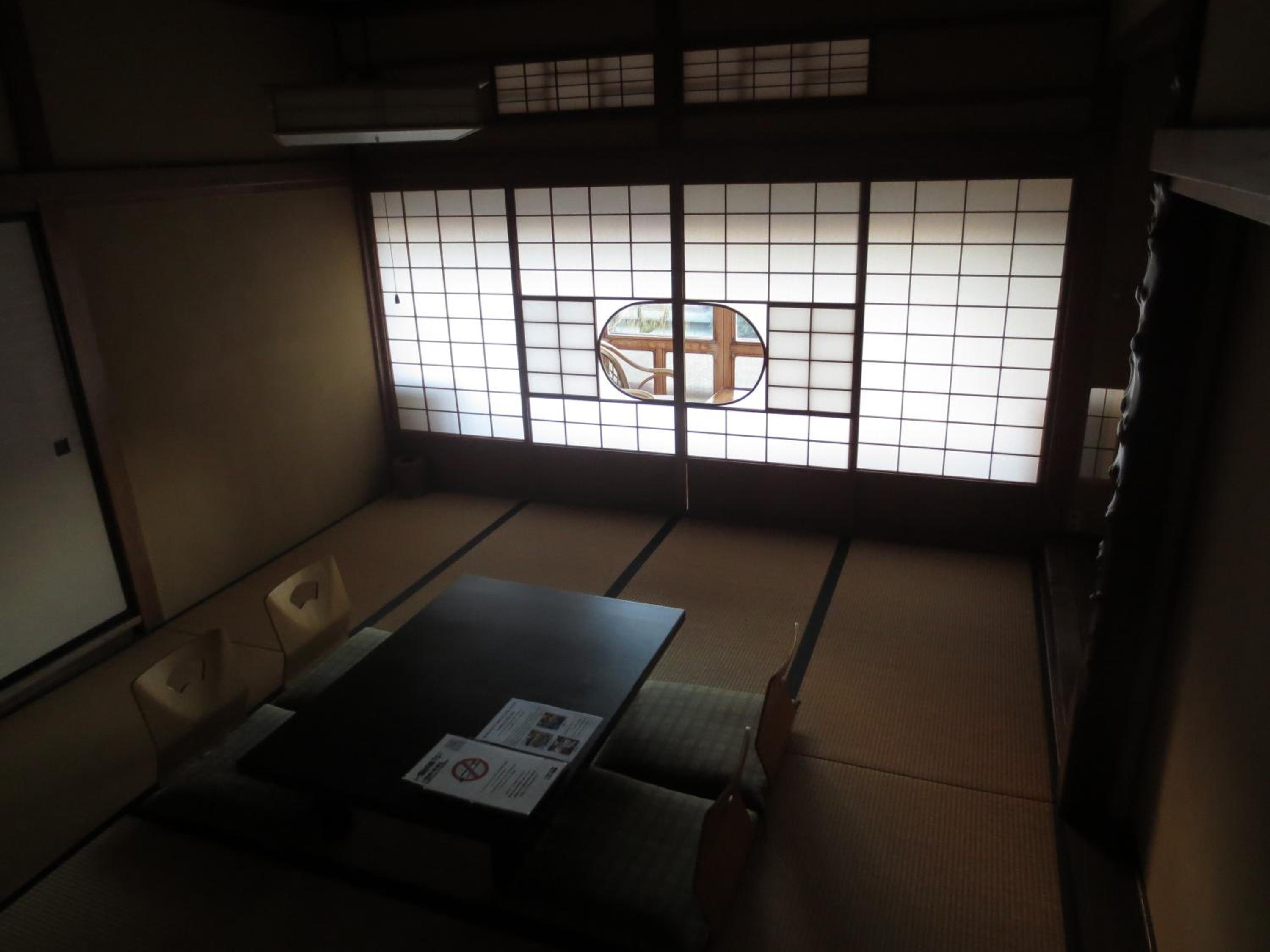 Japanese-Style Family Room with Shared Bathroom and River View