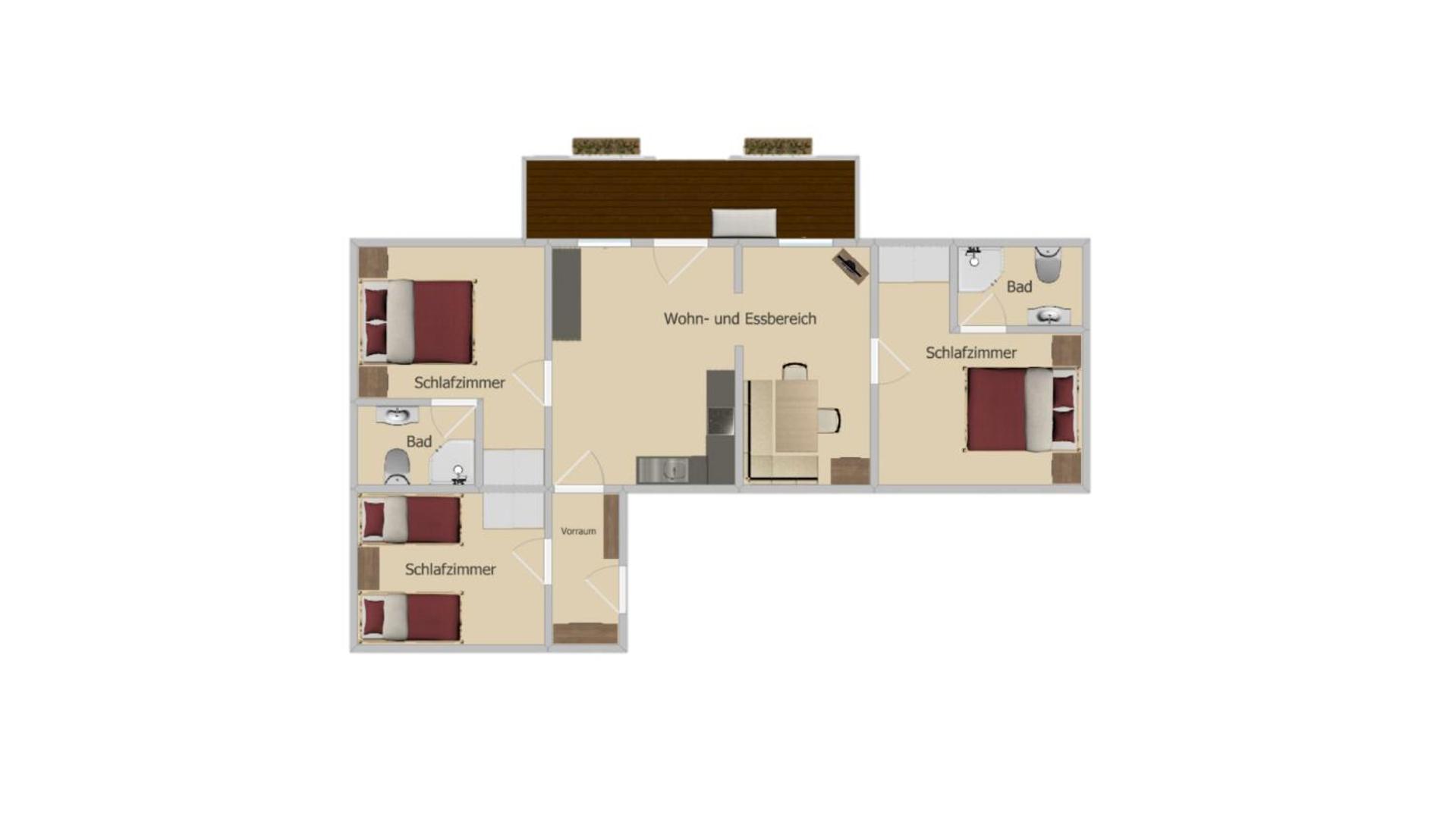 Three-Bedroom Apartment photo 3