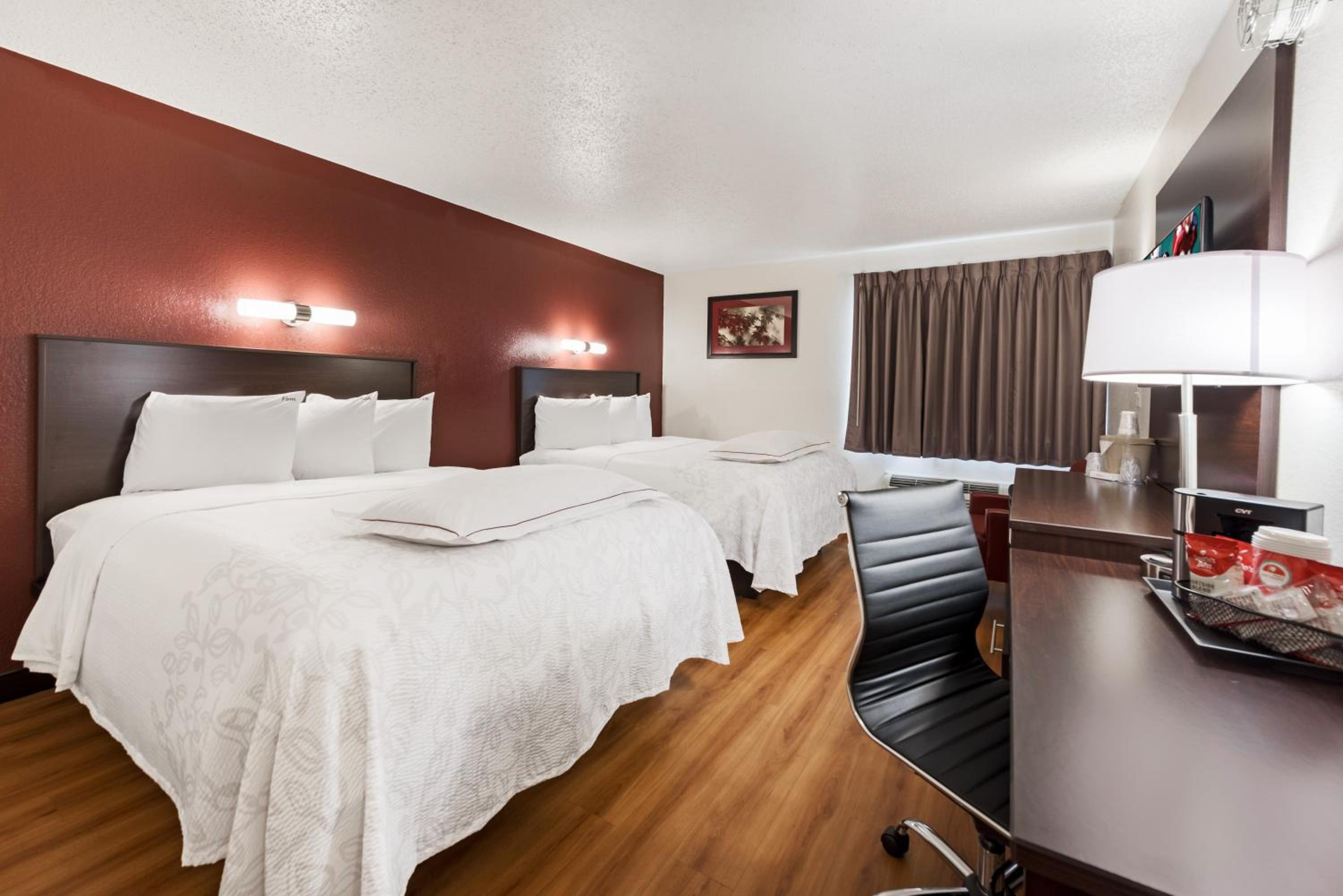 Premium Room with Two Queen Beds Smoke Free (Upgraded Bedding and Snack Box) at Red Roof Inn PLUS+ Columbus - Worthington in Columbus