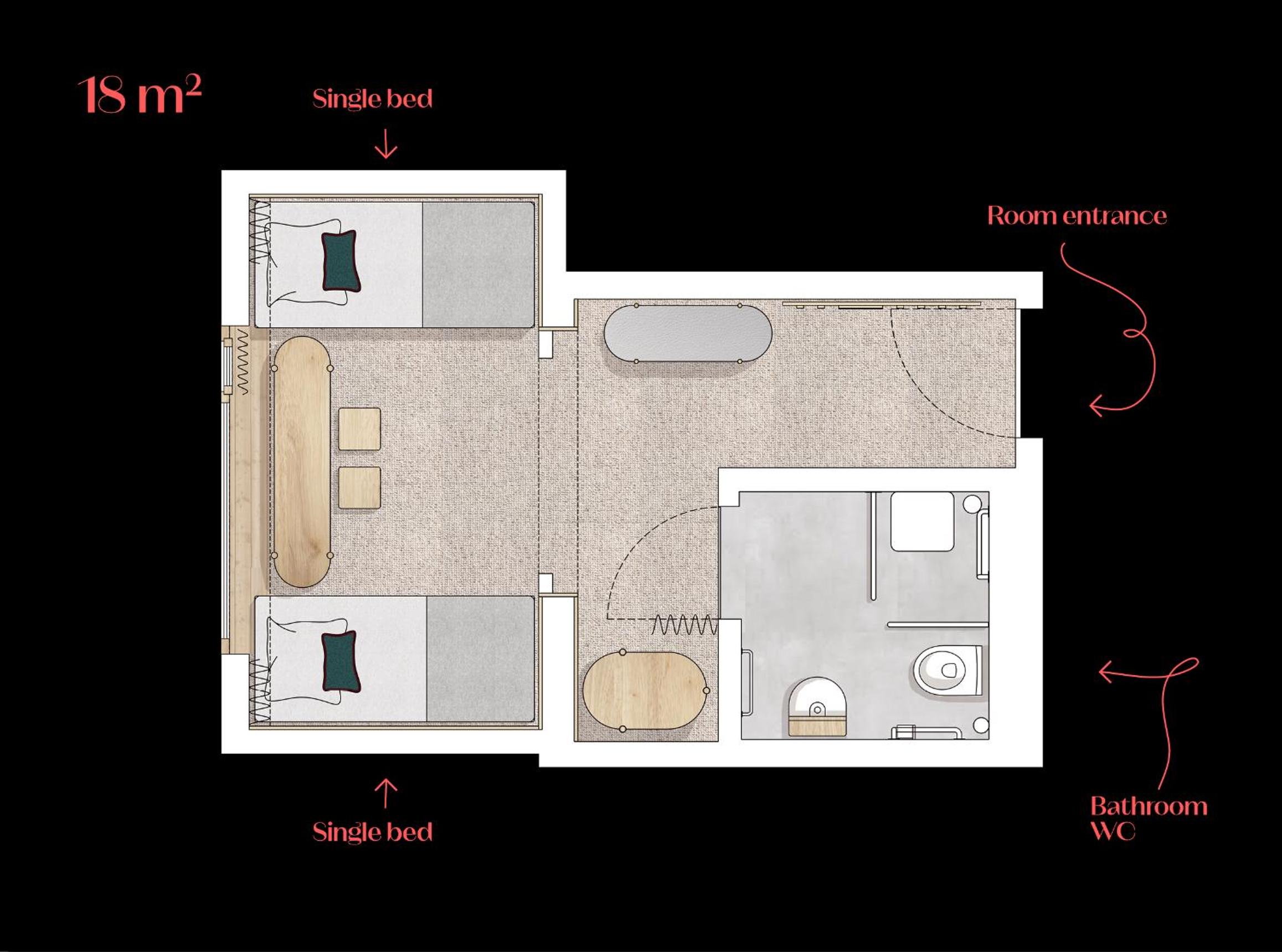Twin Room - Disability Access - Photo 2