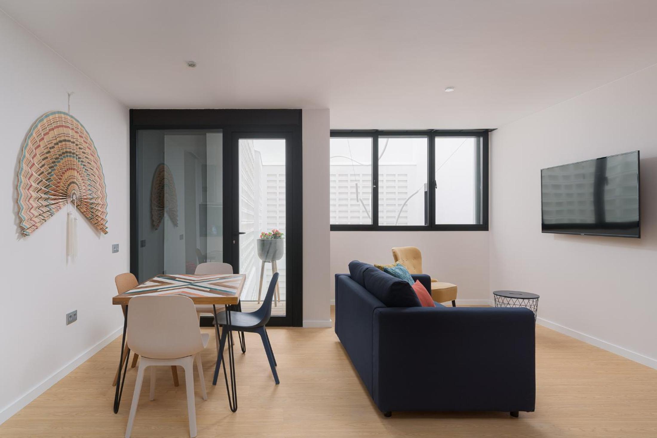 Interior Apartment with Balcony