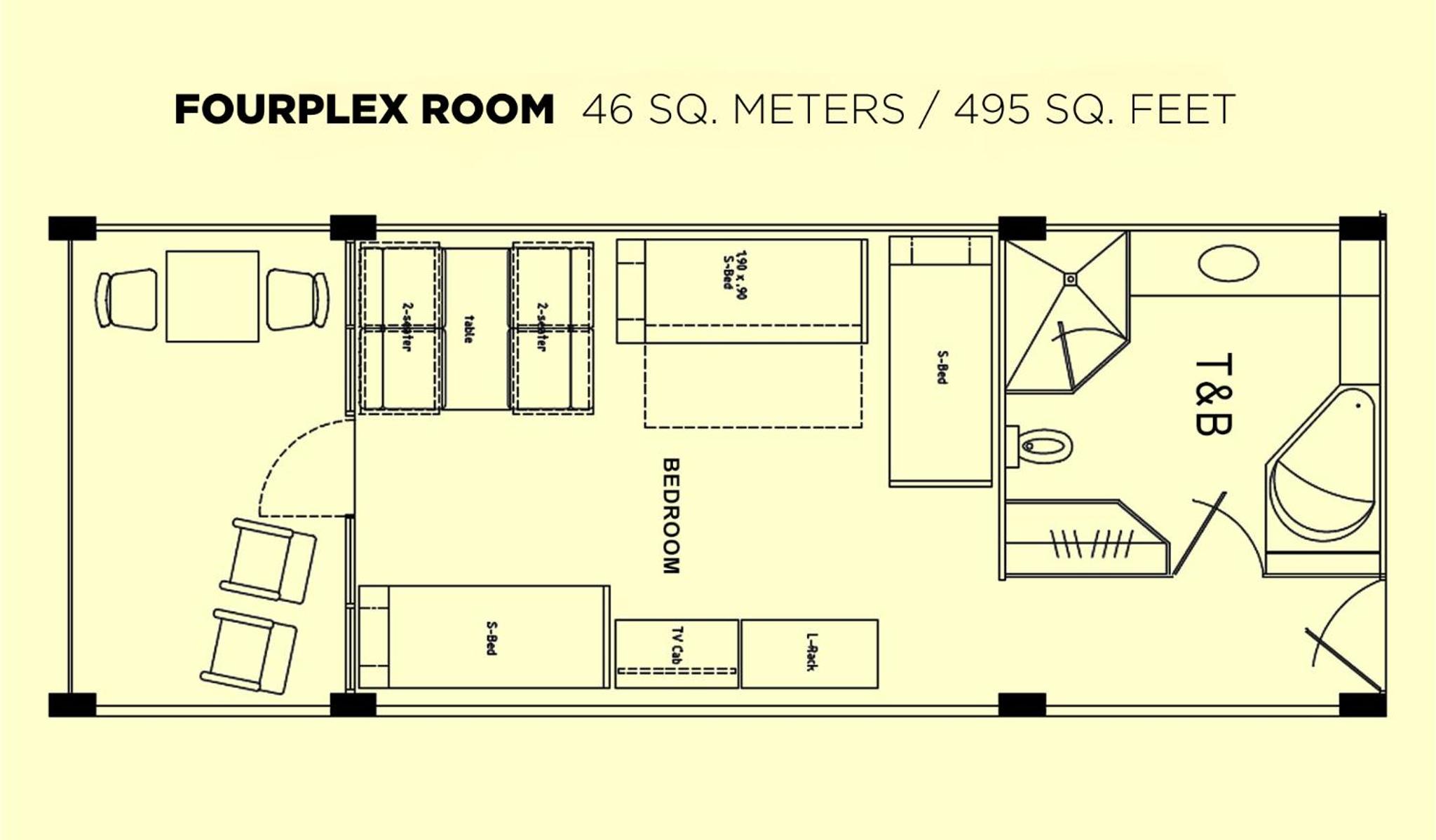 Fourplex Room (Maximum of 4 persons, Breakfast Included) Fourplex Room (Maximum of 4 persons, Breakfast Included)