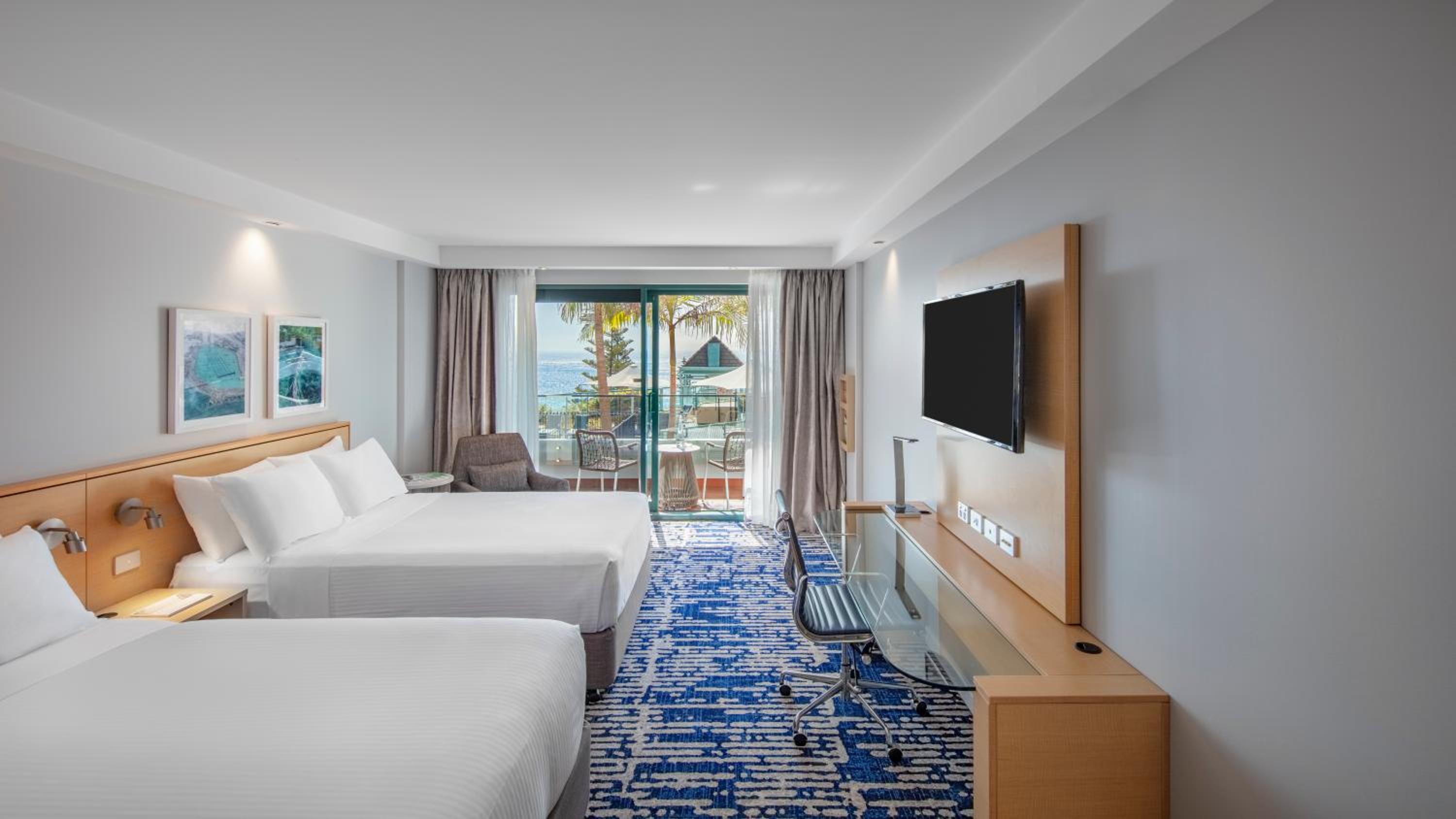 Premium Double Room with Two Double Beds and Pool View