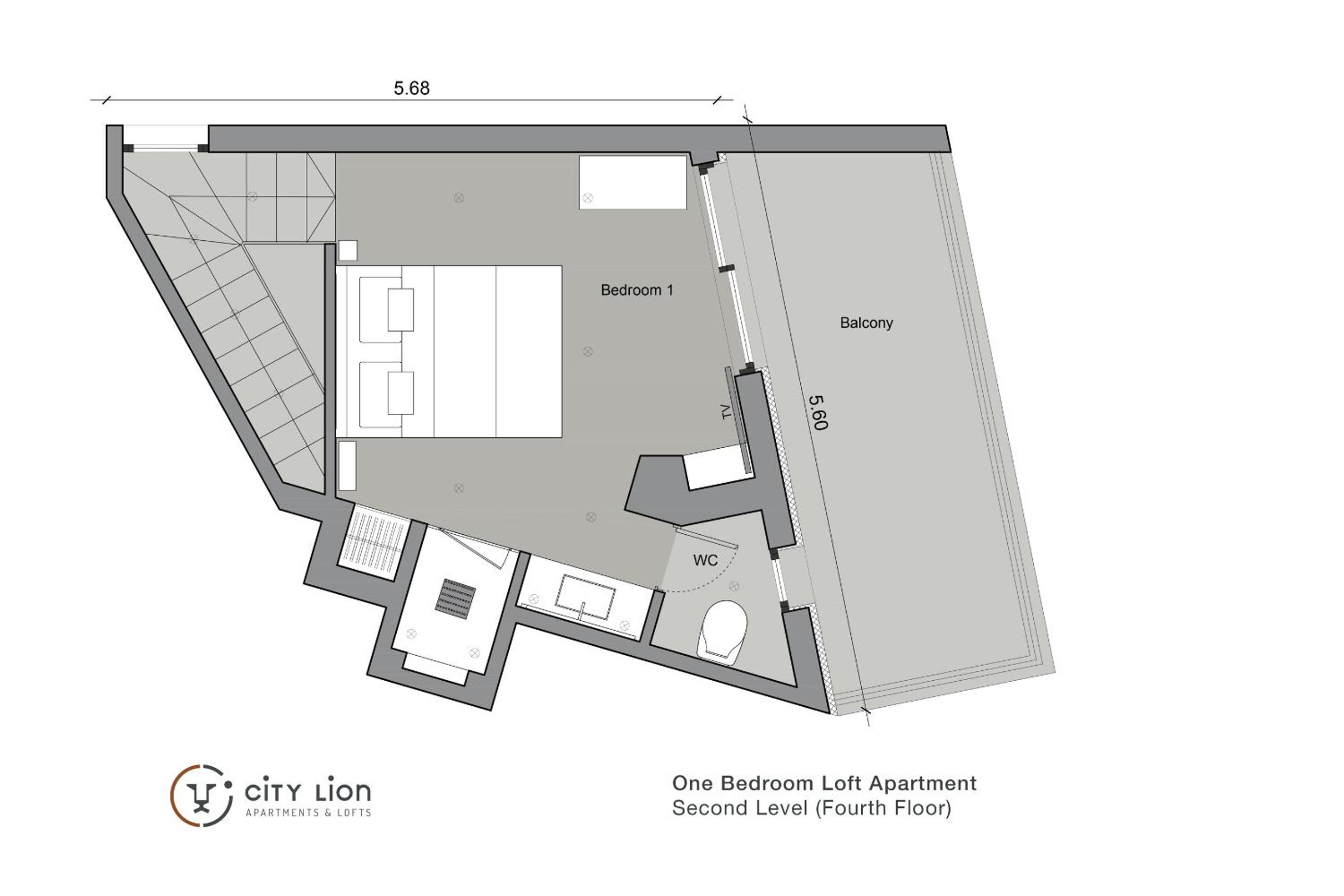 One-bedroom Loft Apartment  photo 3