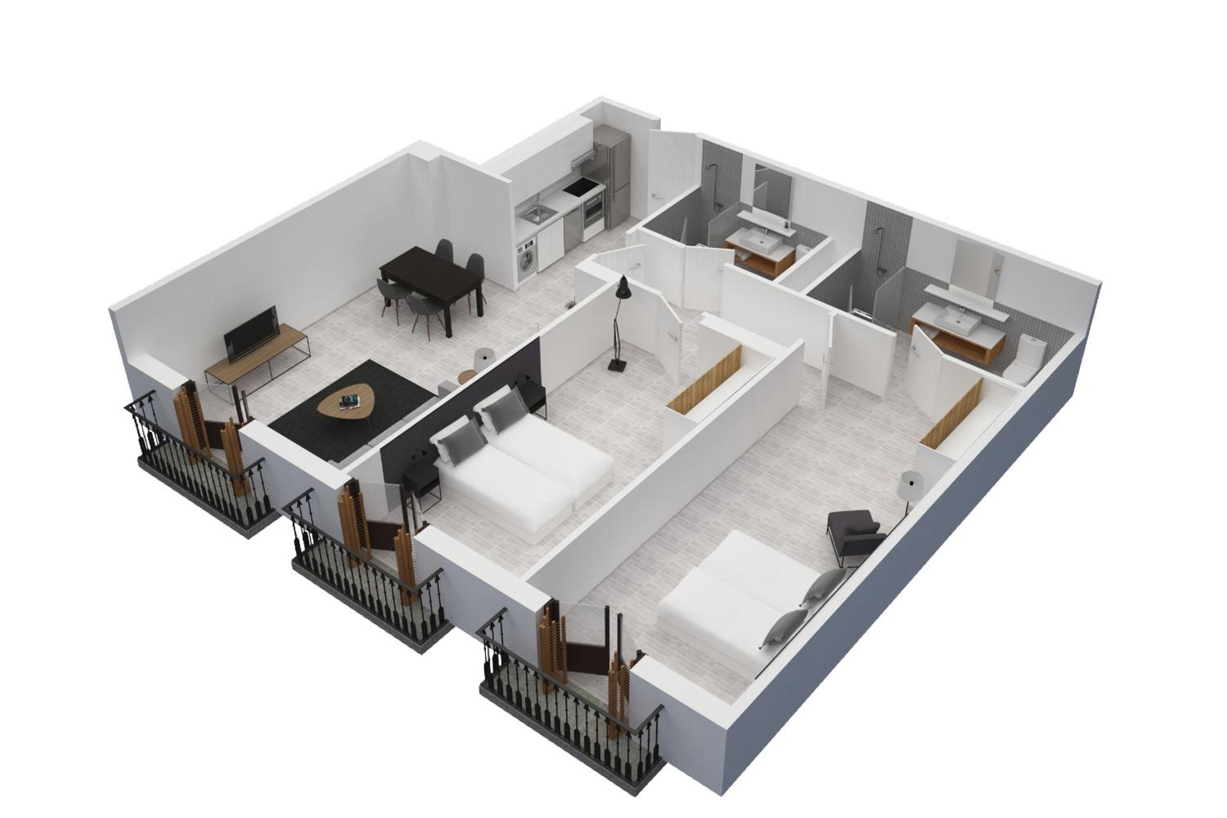 Two-Bedroom Superior Apartment photo 2