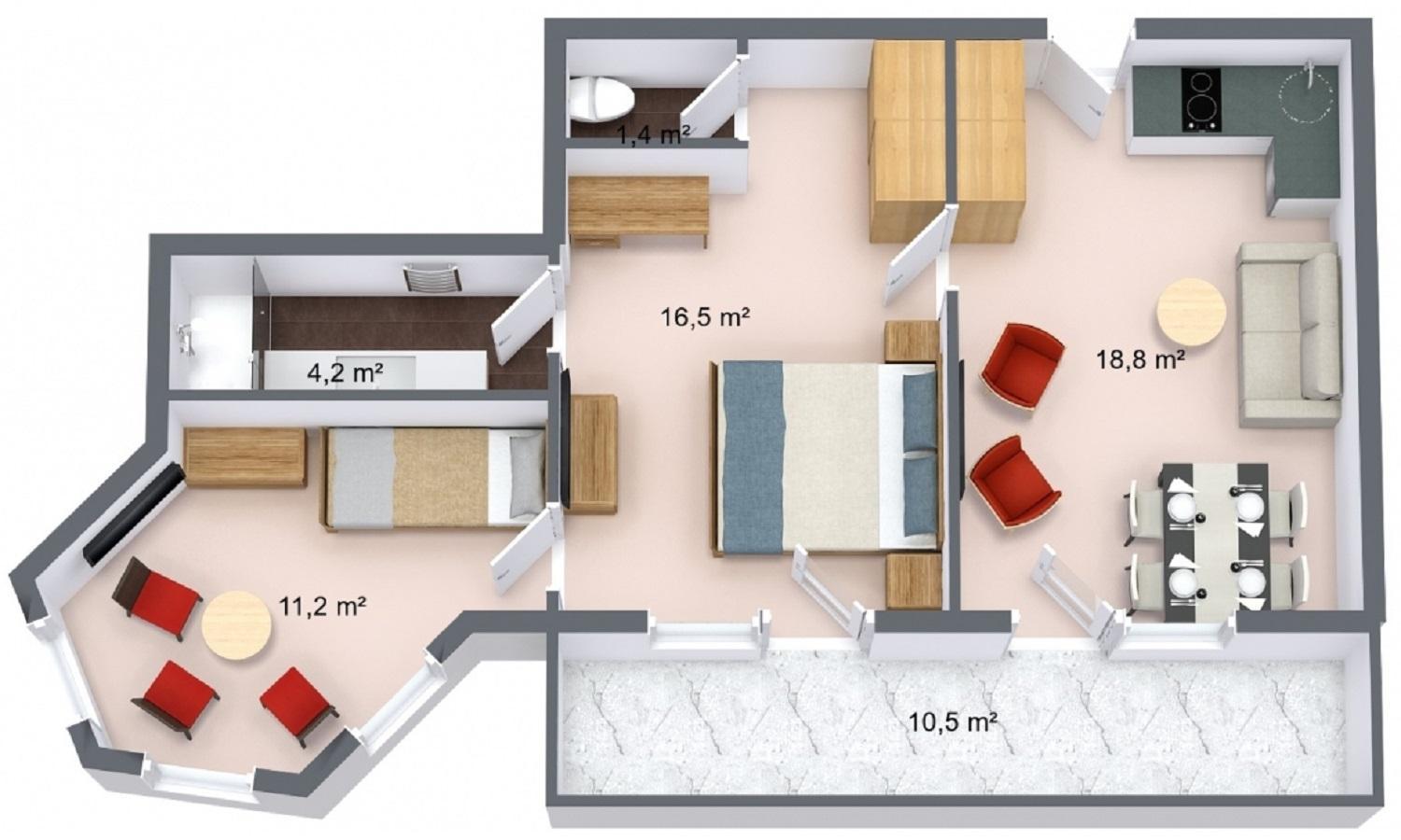 Apartment with Garden View