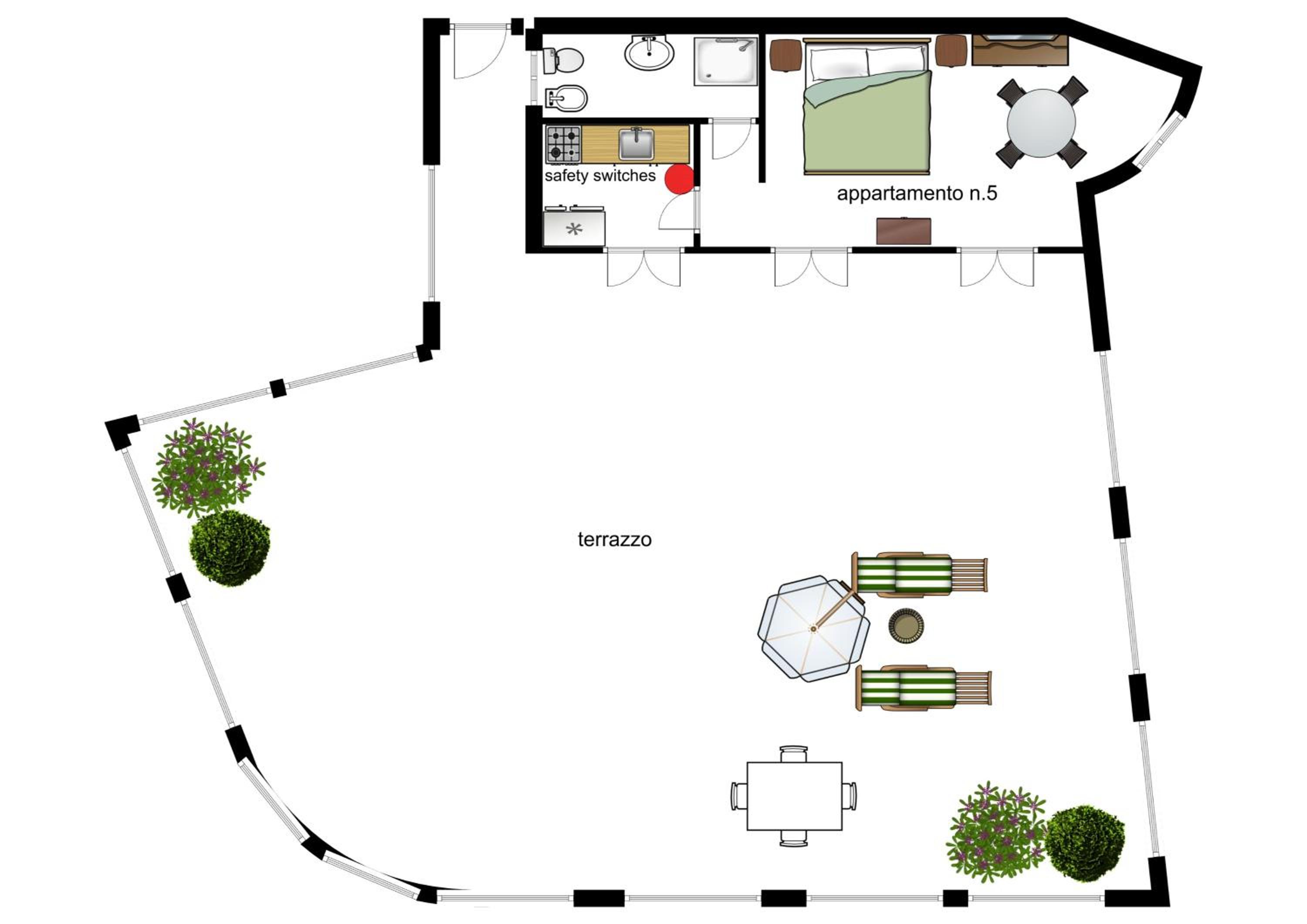 Apartment with Sea View and Terrace photo 2