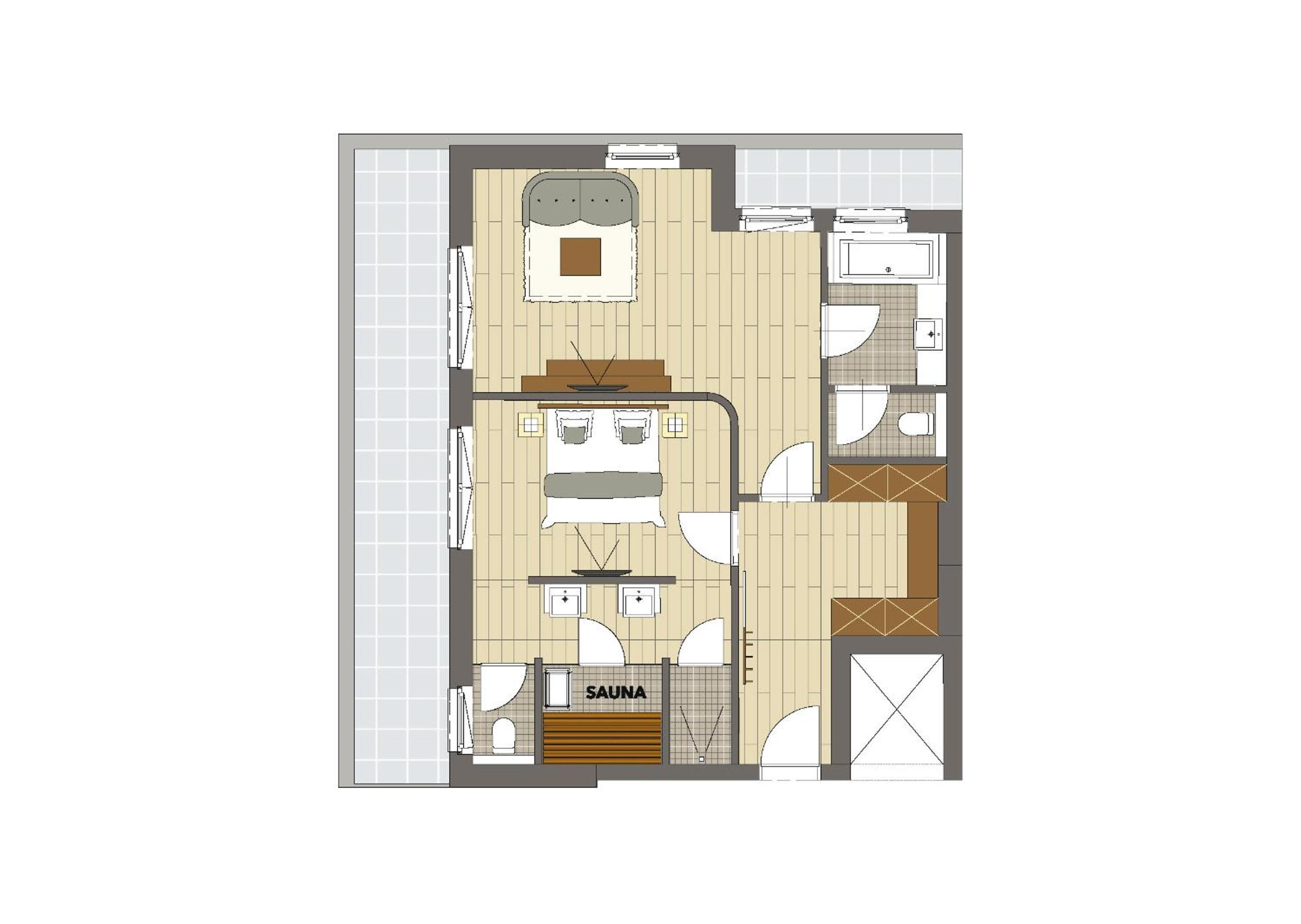Deluxe One-Bedroom Suite with Balcony