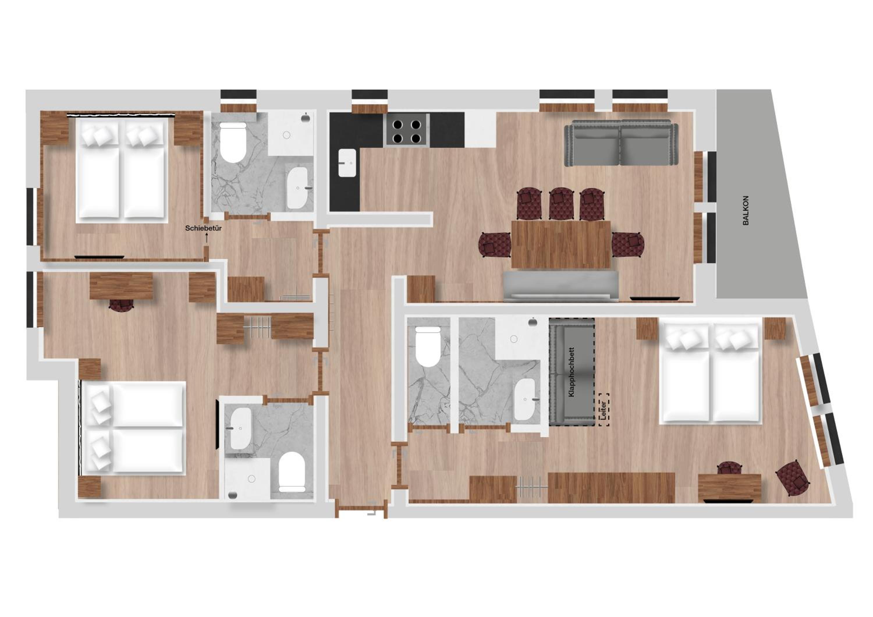 Three-Bedroom Apartment