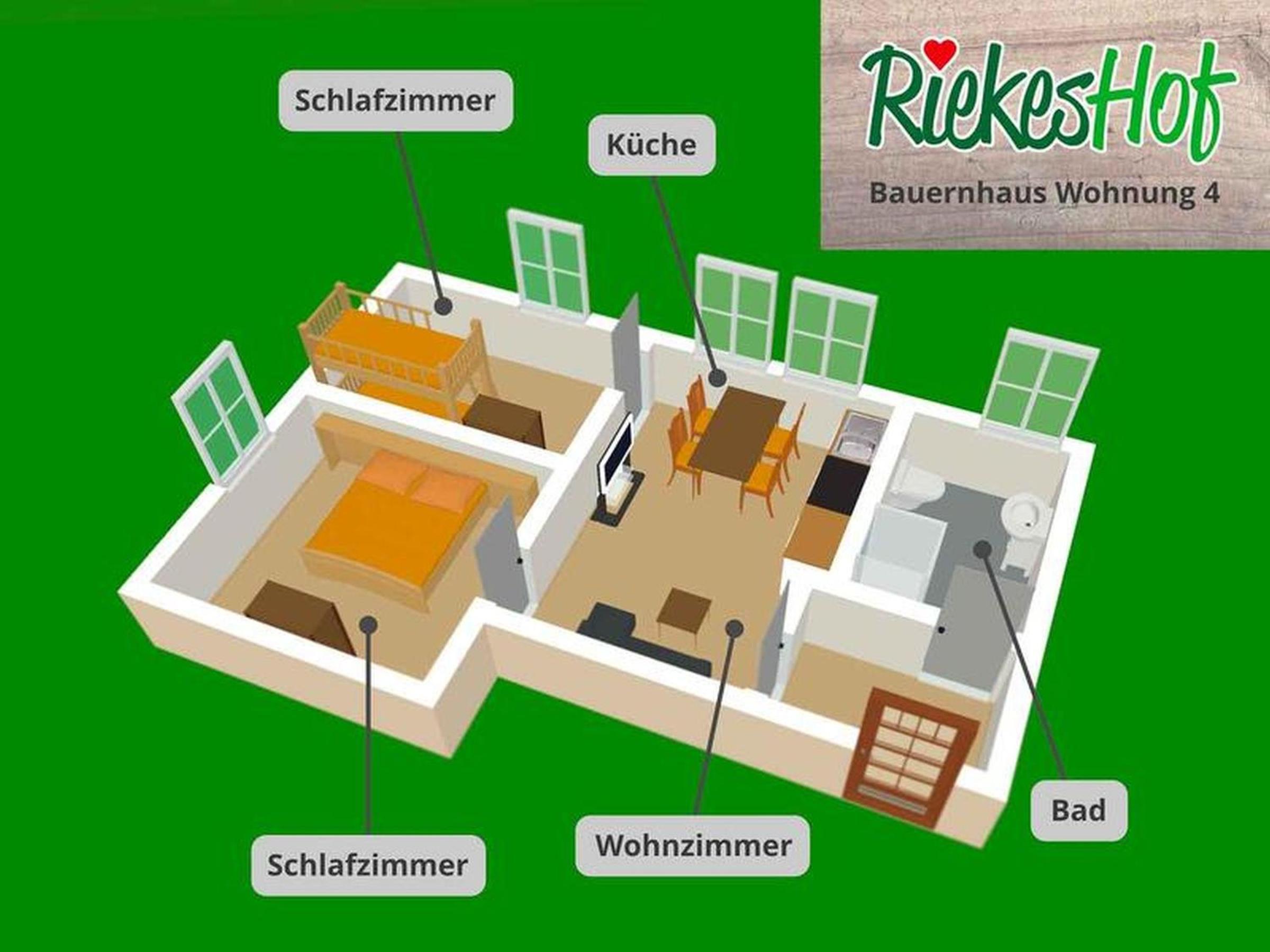 Two-Bedroom Deluxe Apartment with Garden View photo 2