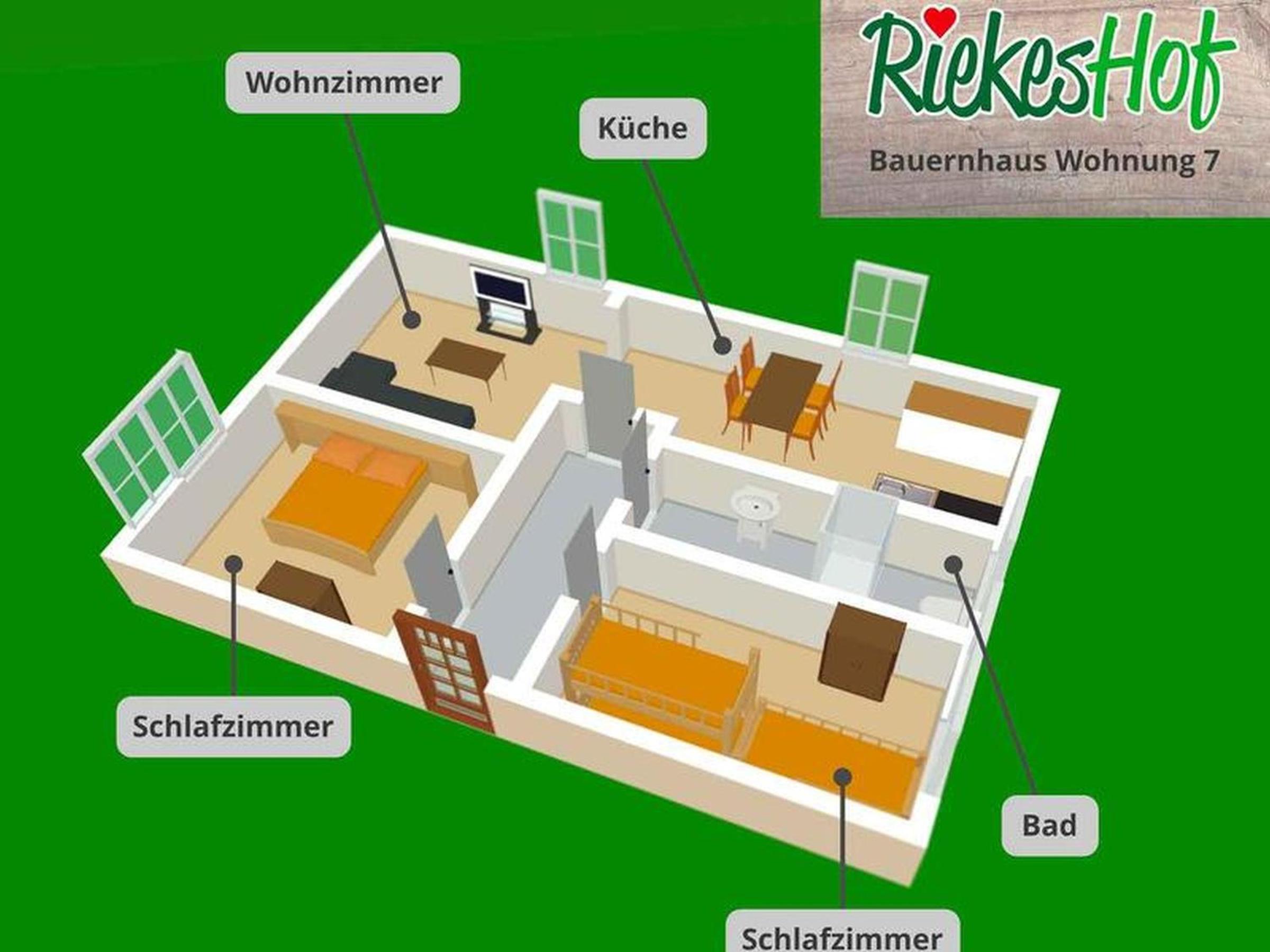 Two-Bedroom Deluxe Apartment with Garden View photo 3