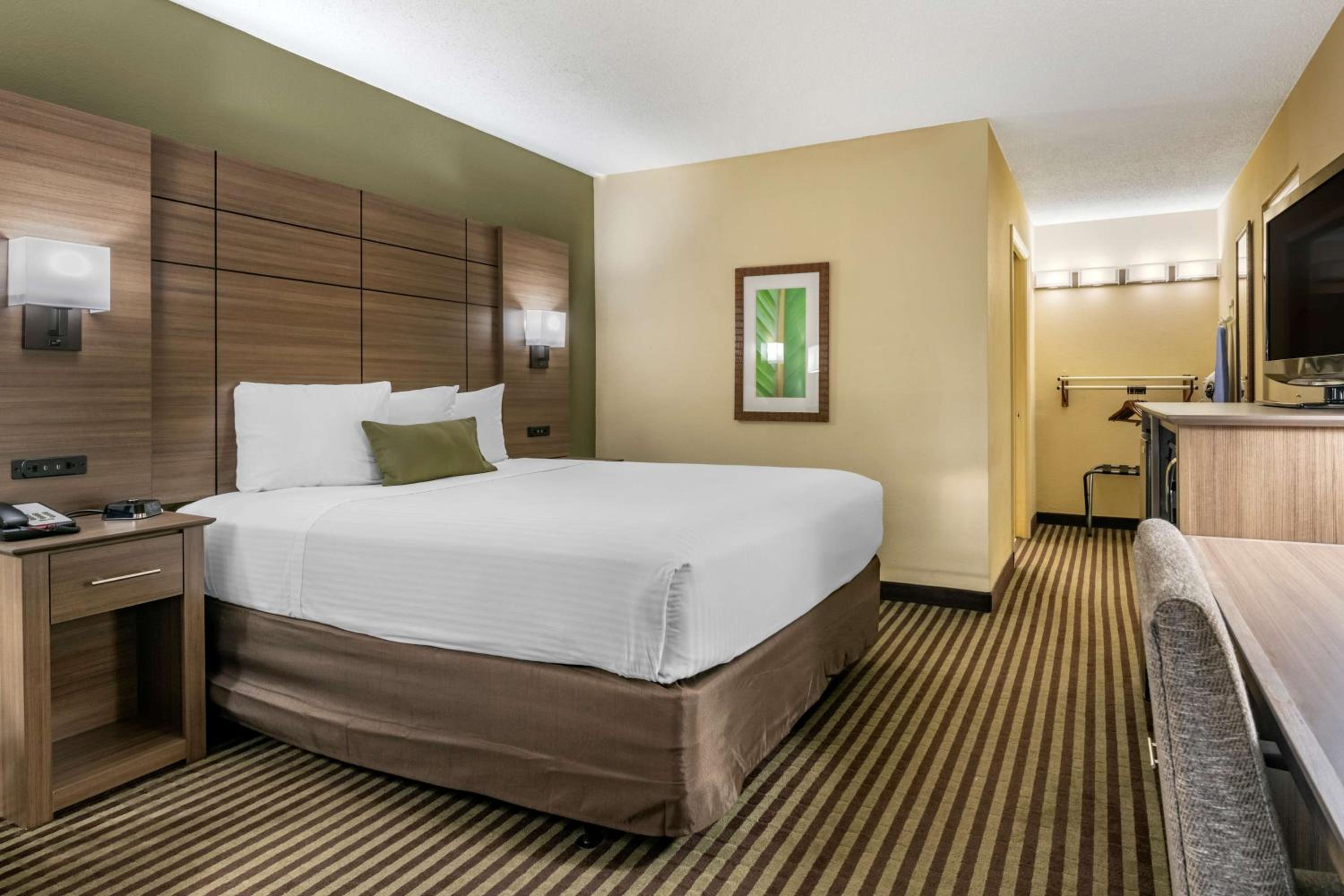 Queen Room with Roll-In Shower and View - Mobility Accessible/Non-Smoking at Best Western Downtown Stuart in Stuart