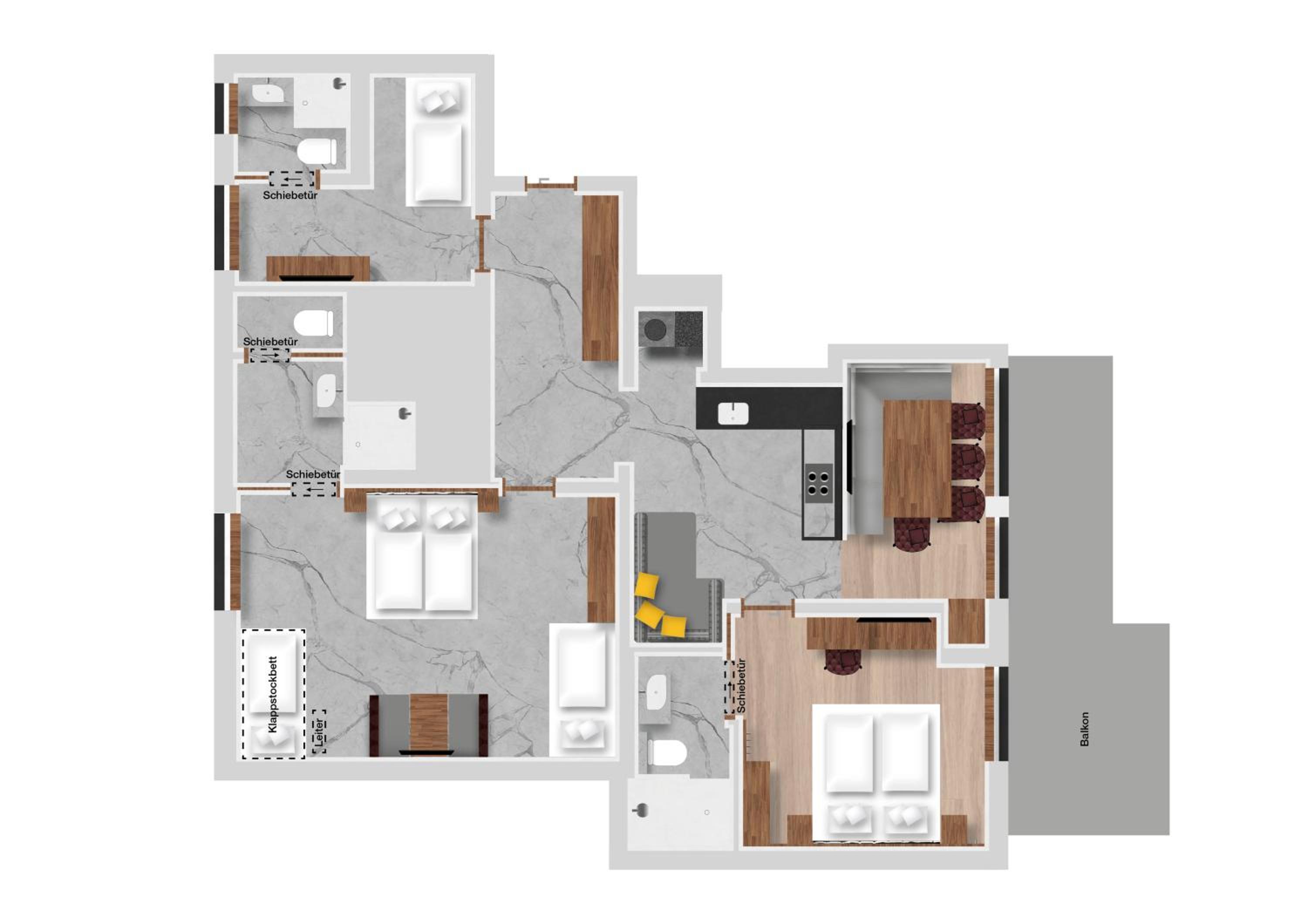 Three-Bedroom Apartment