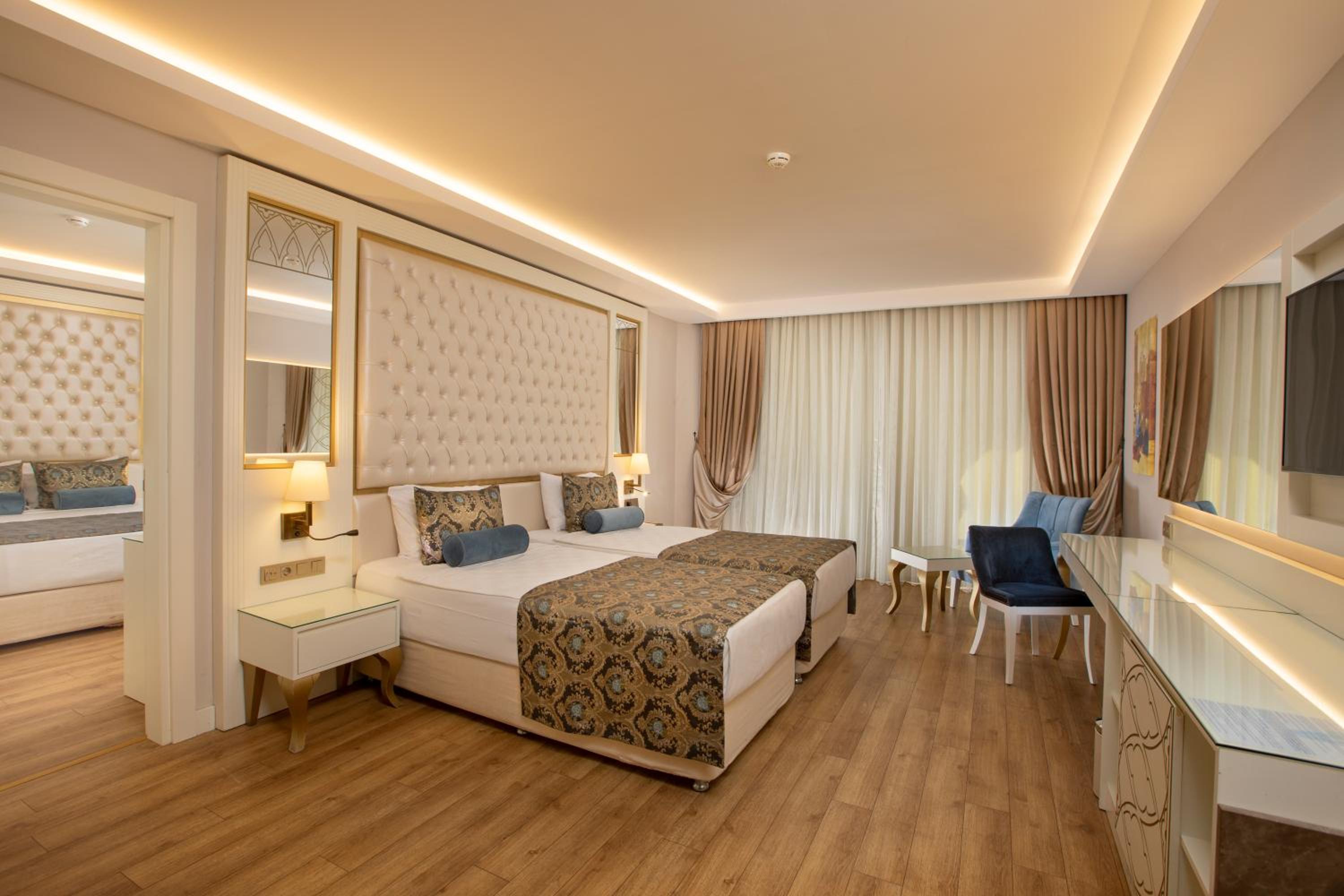 Family Room with Two Private Bathrooms