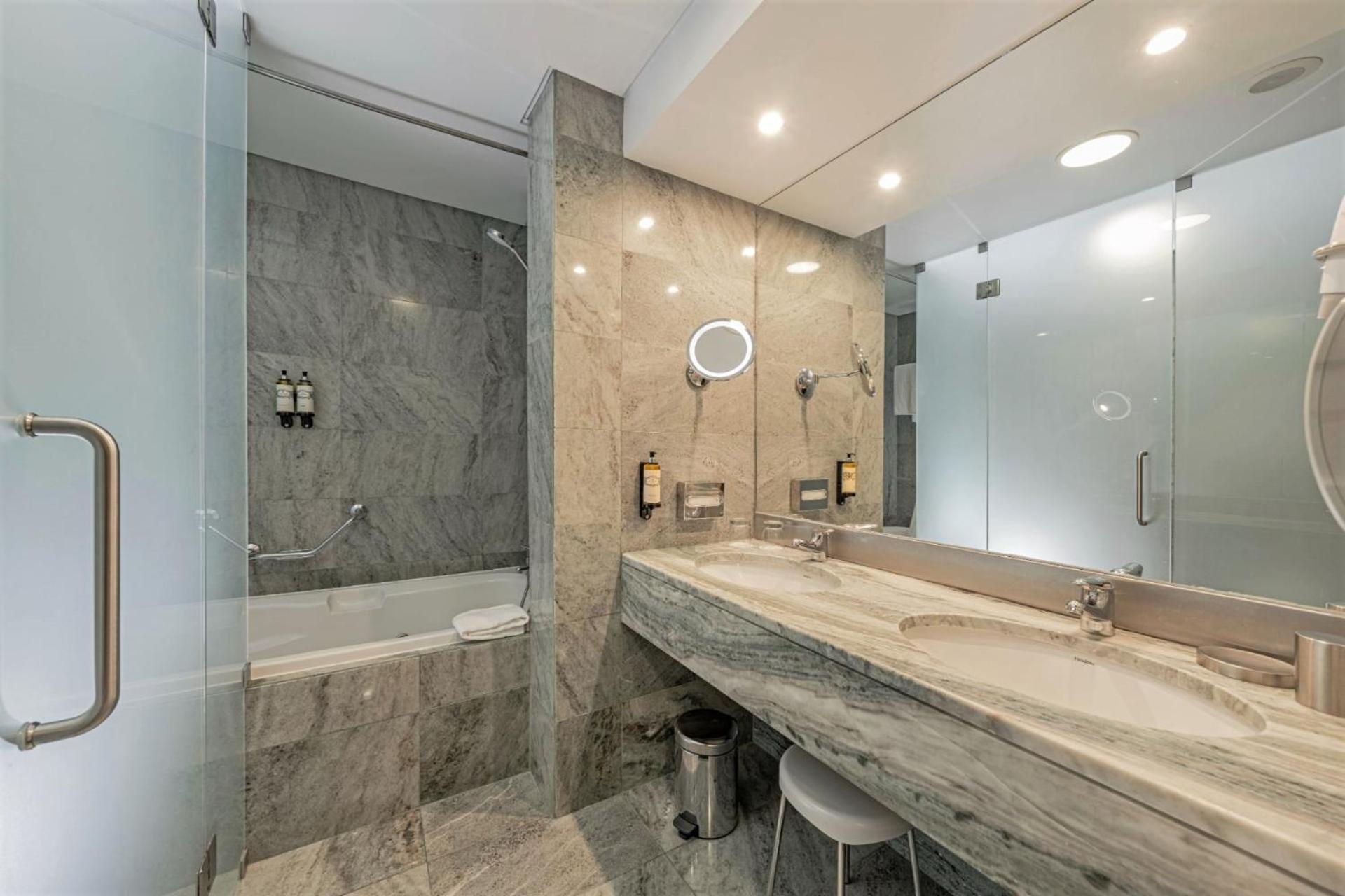 Indulge in luxury with a modern bathroom retreat.