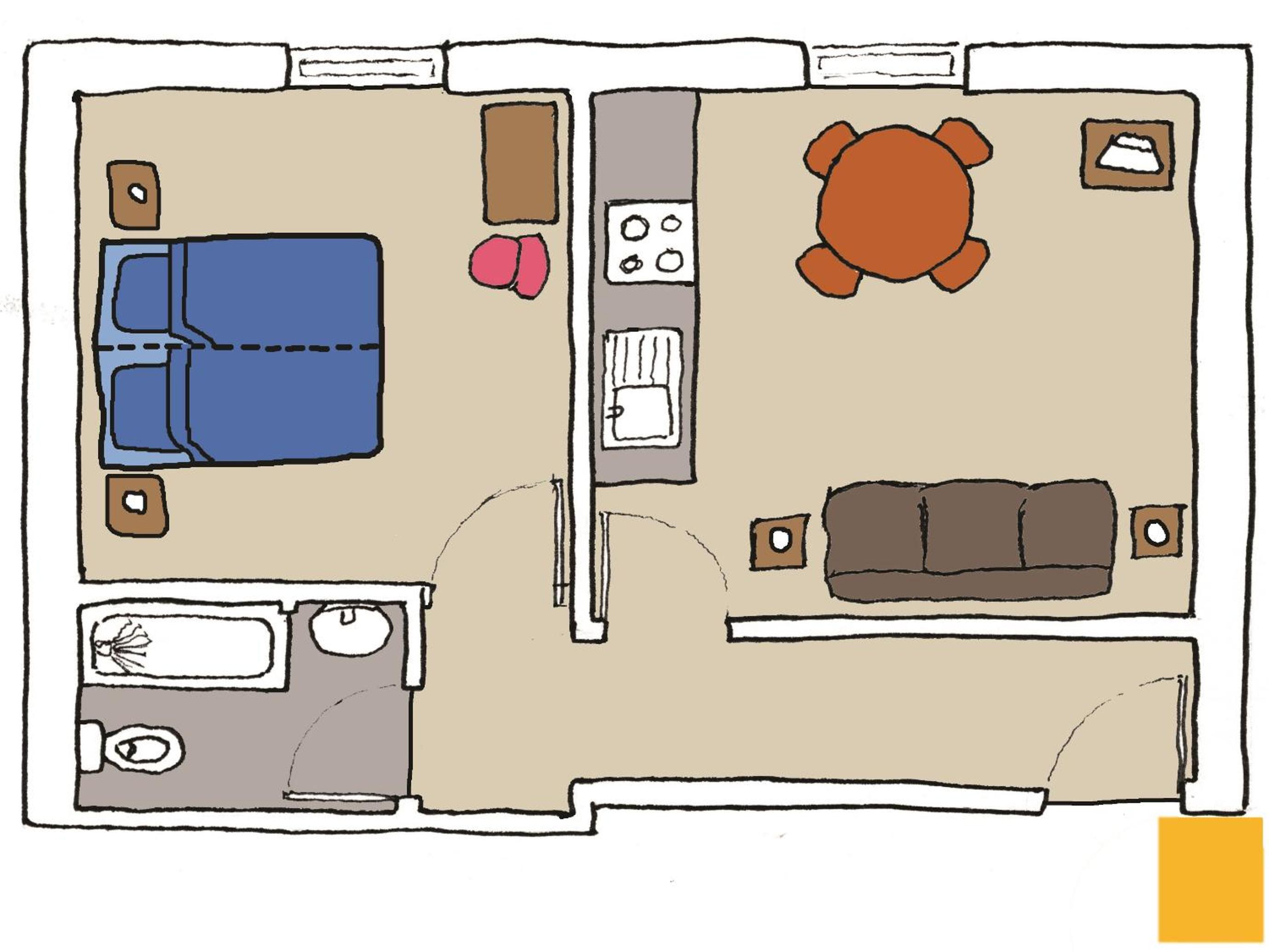 One-Bedroom Apartment photo 1