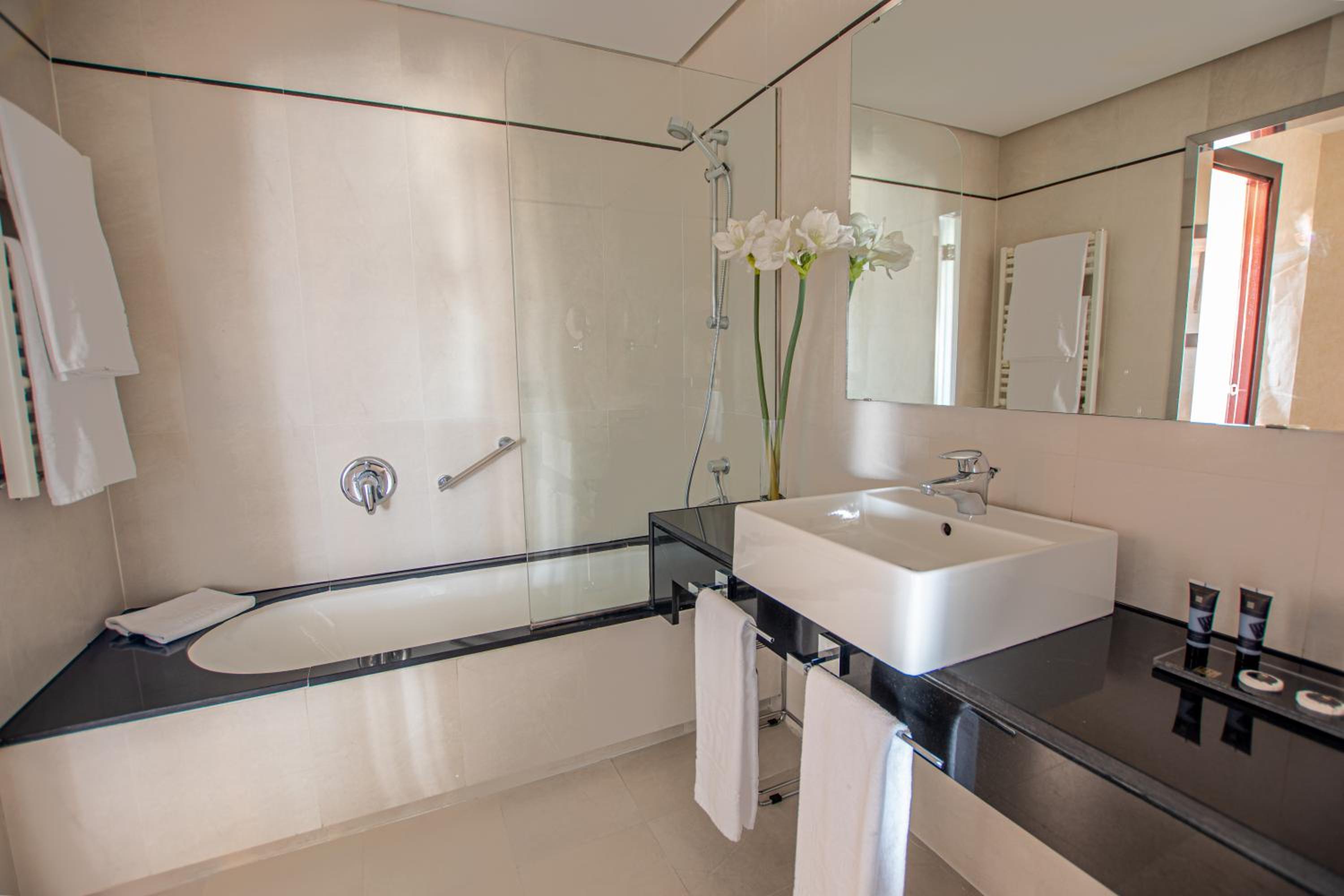 Relax in luxury with our elegant bathroom amenities.