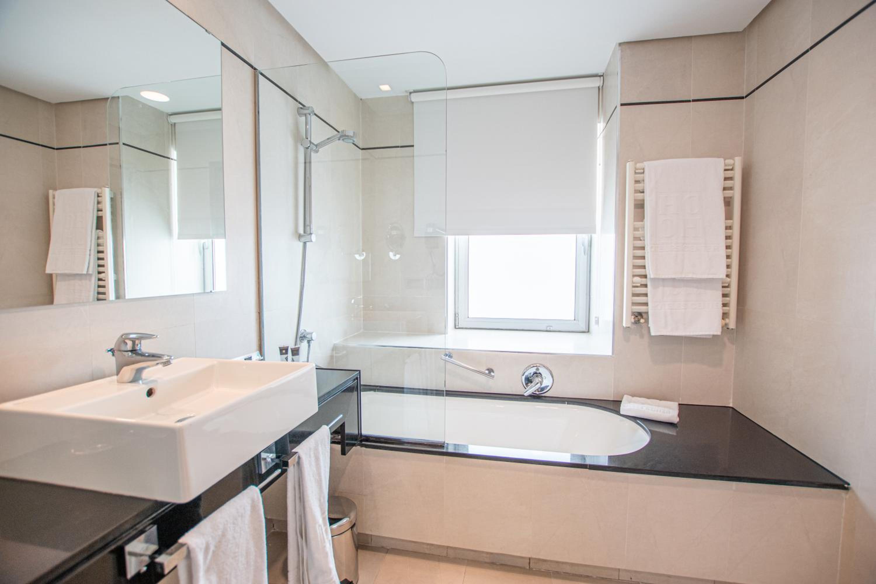 Relax in our spacious, stylish bathroom retreat!