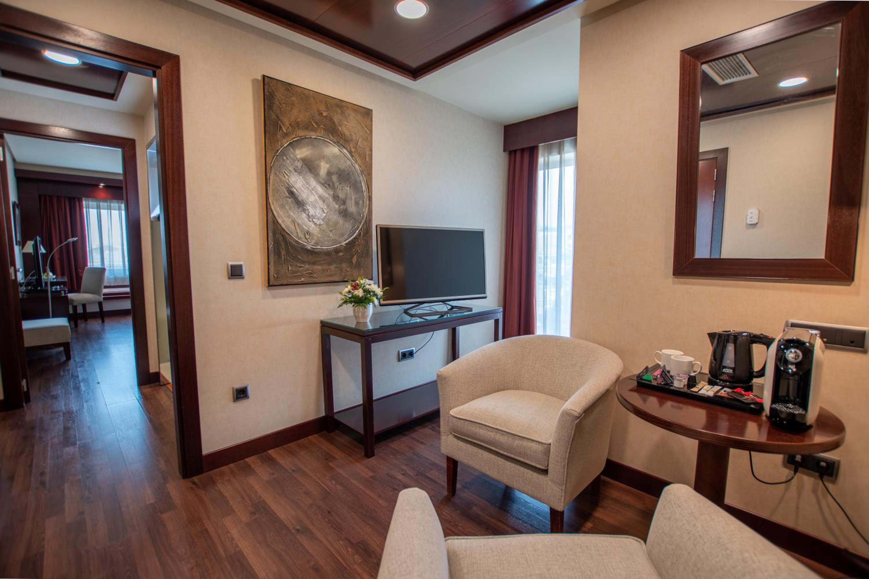Relax in style with modern comforts and elegant decor.