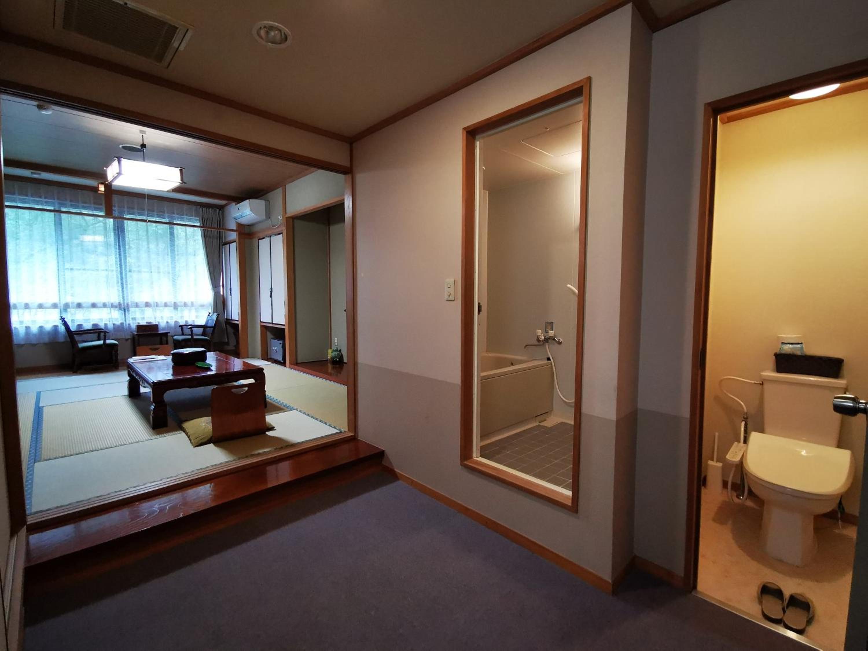 Japanese-Style Family Room with Shared Bathroom