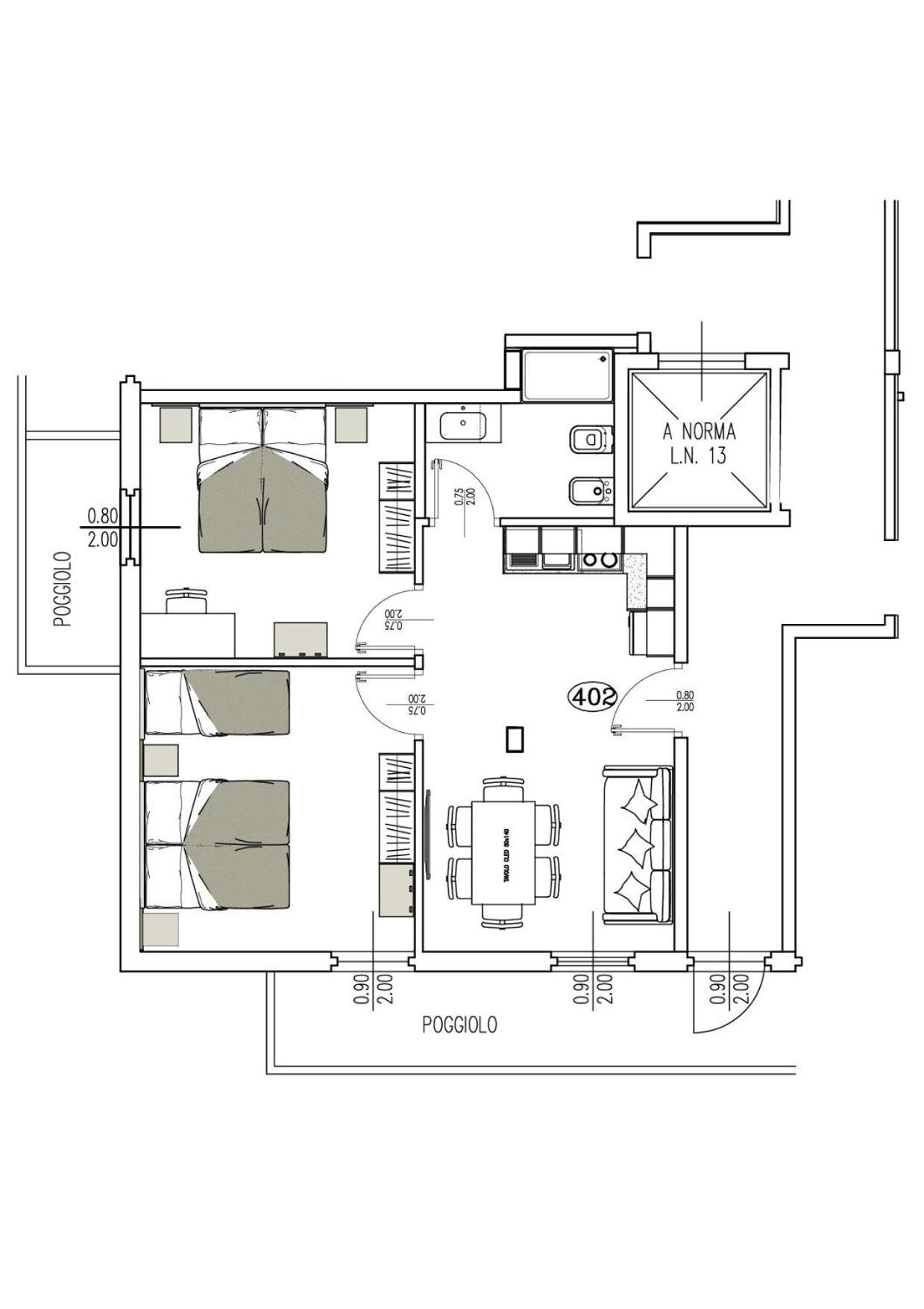 Family Two-Bedroom Apartment with View