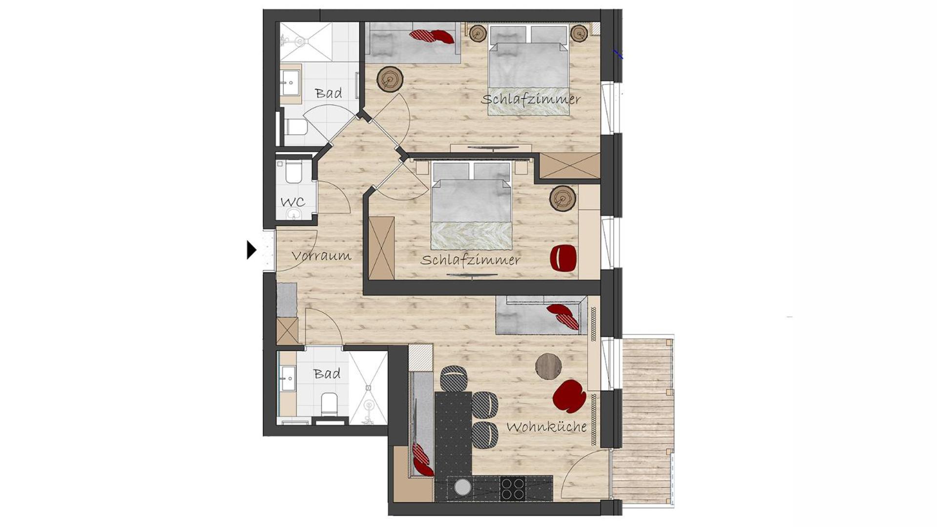 Two-Bedroom Apartment photo 2