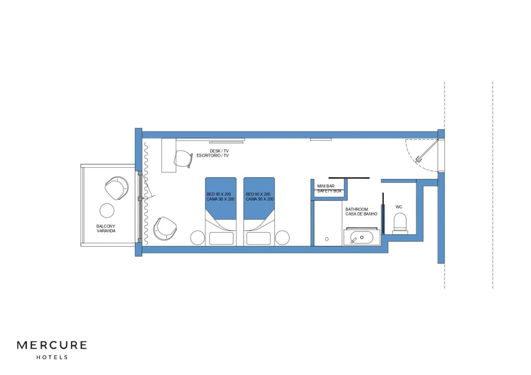 Classic Twin Room with Sofa Bed - Garden View