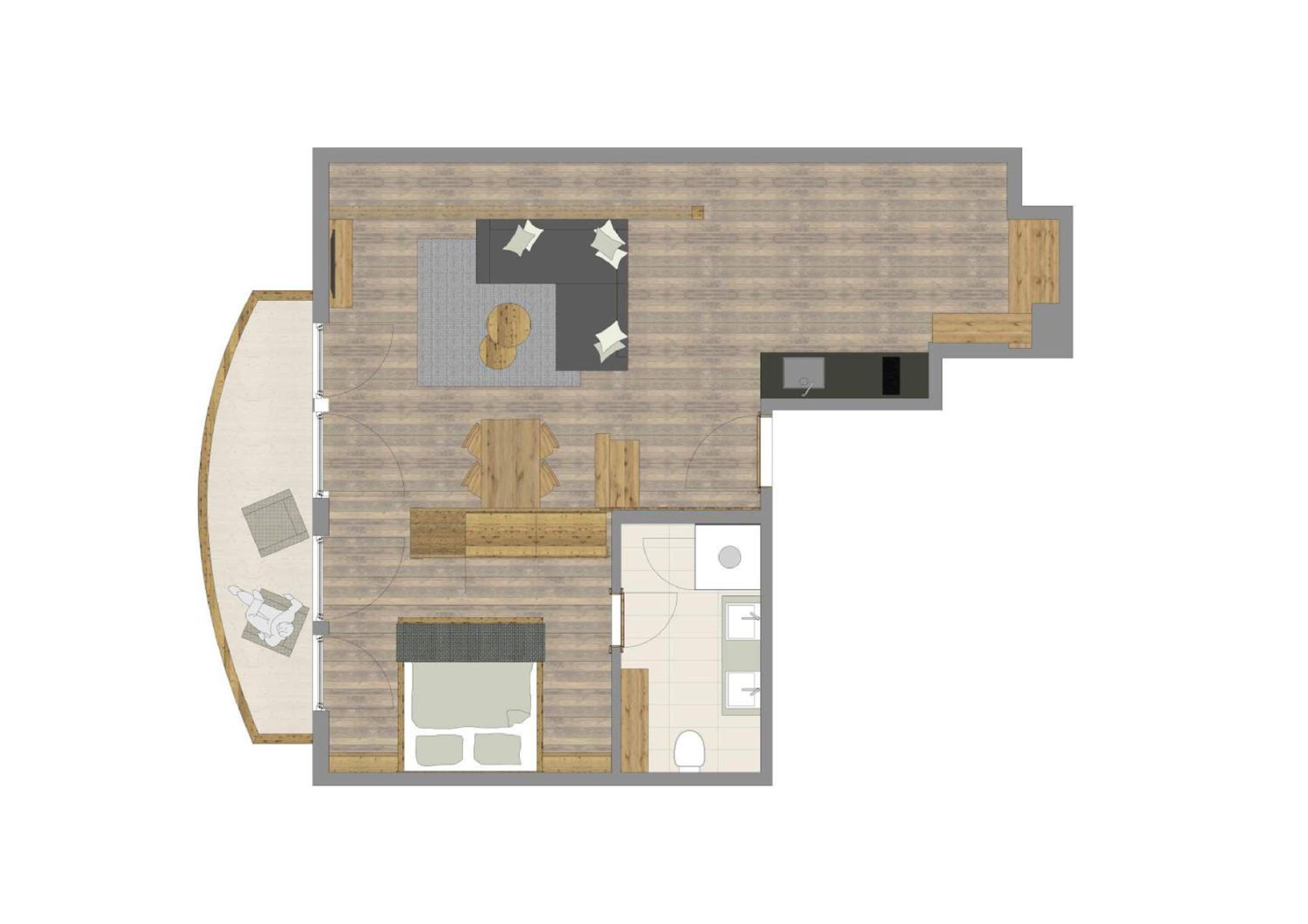Apartment with Balcony photo 2