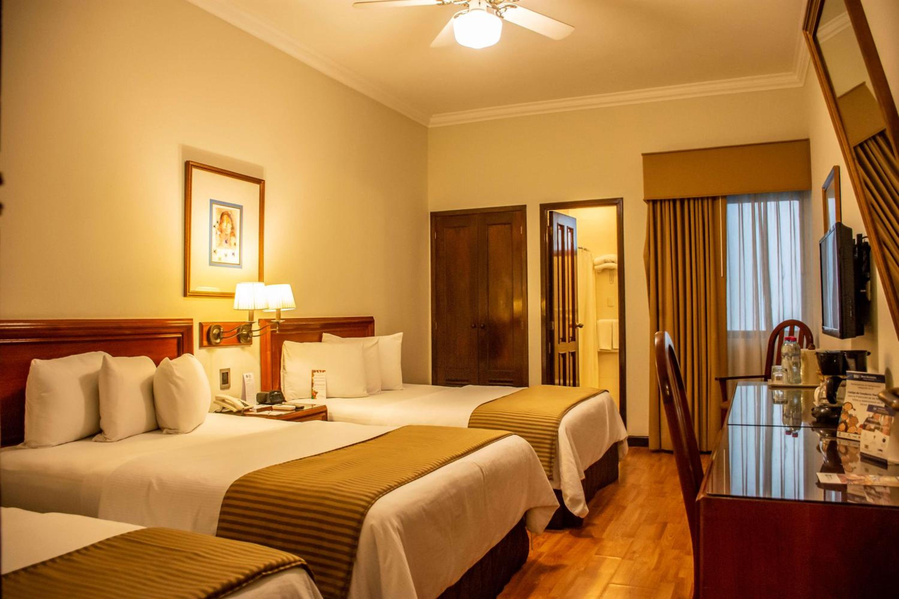 Room with Two Double and One Single Bed - Smoking