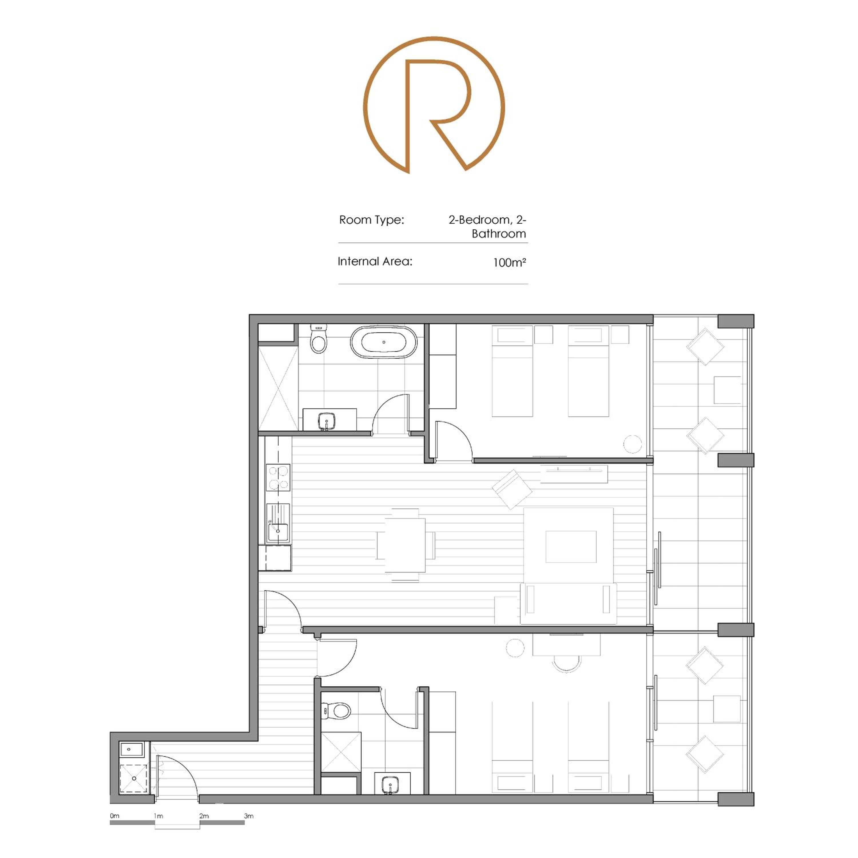 Two-Bedroom Apartment Two-Bathroom Apartment - Photo 17