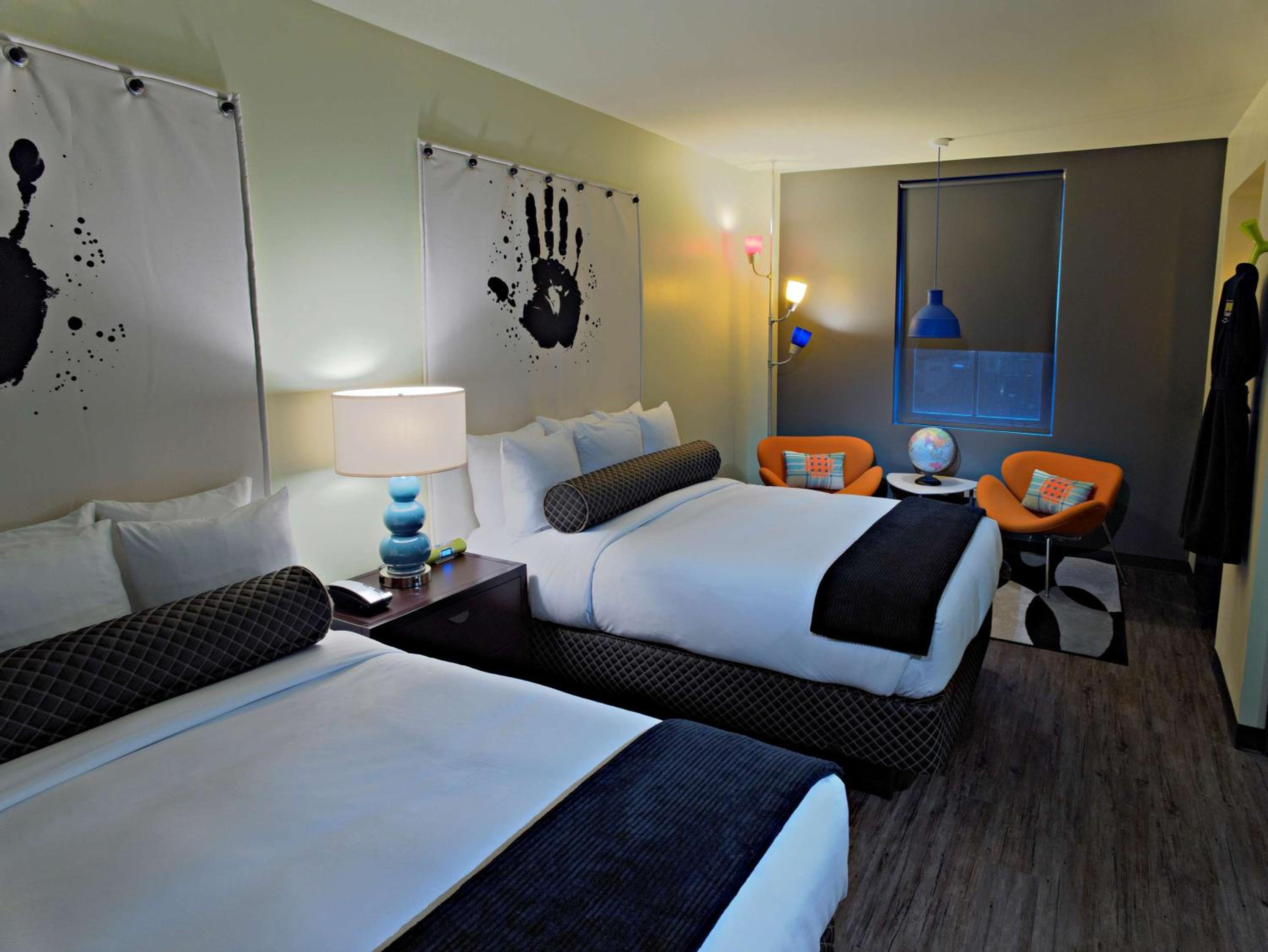 Queen Room with Two Queen Beds and Walk-in Shower - Disability Access
