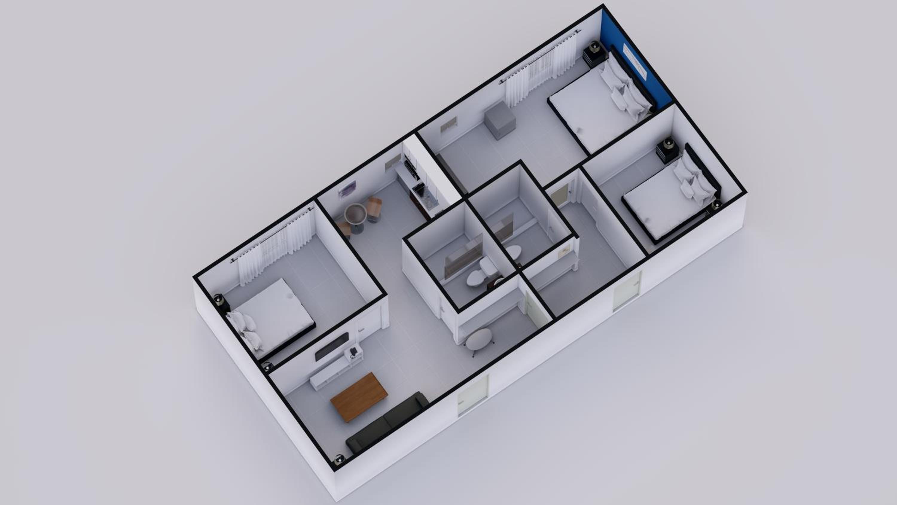 Three-Bedroom Two-Bath Suite with Kitchen thumbnail 5