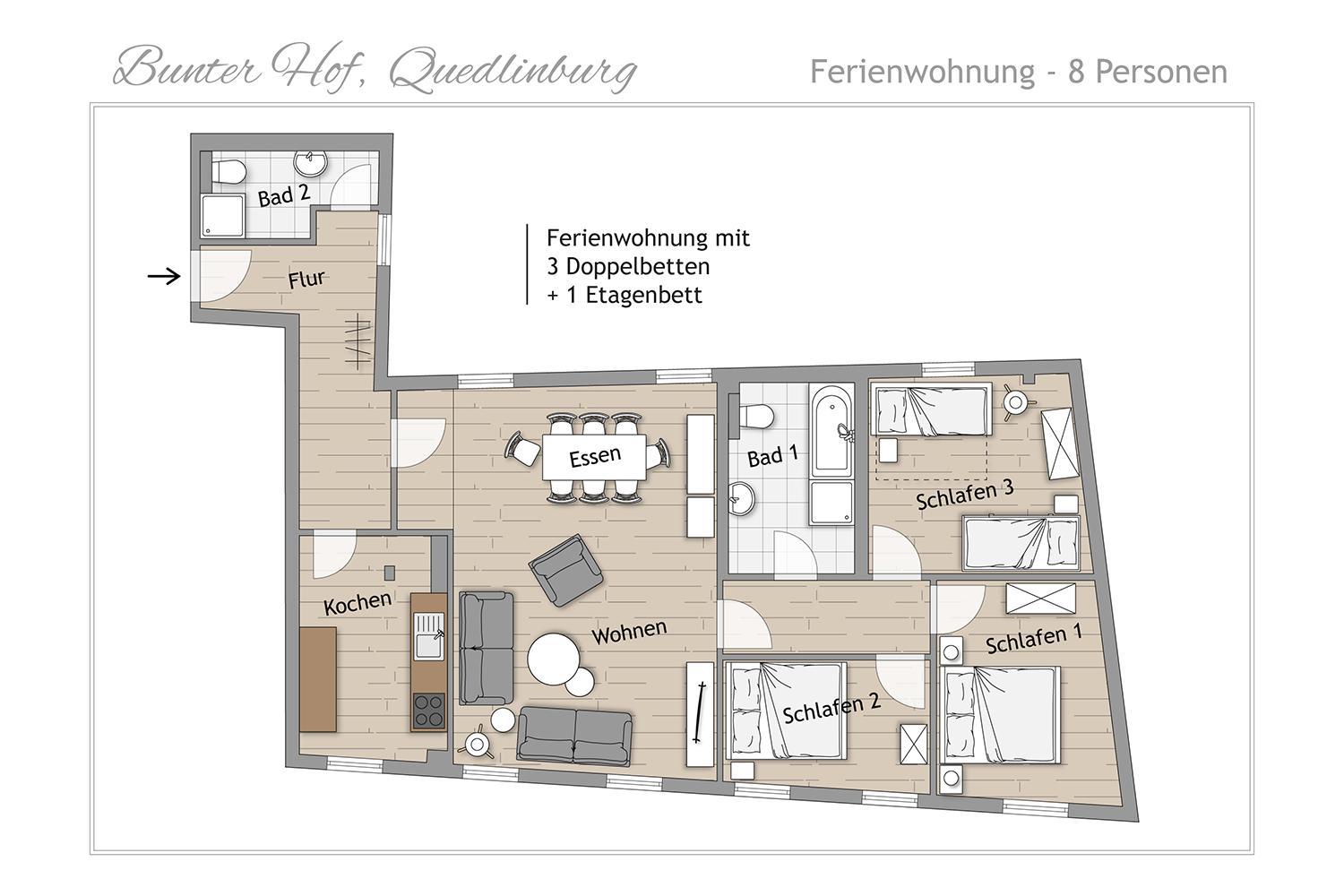 Three-Bedroom Apartment photo 3