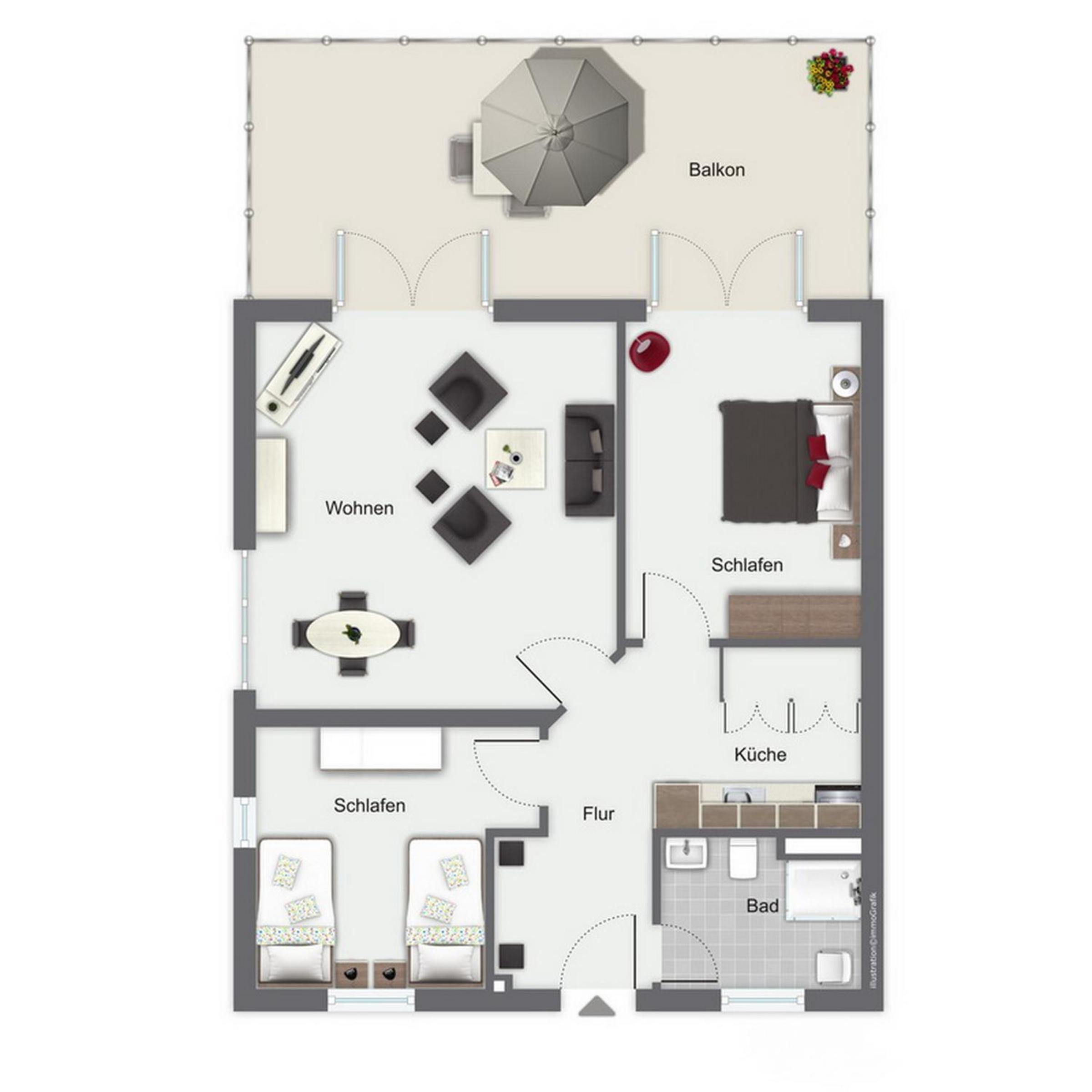 Apartment with Balcony photo 2