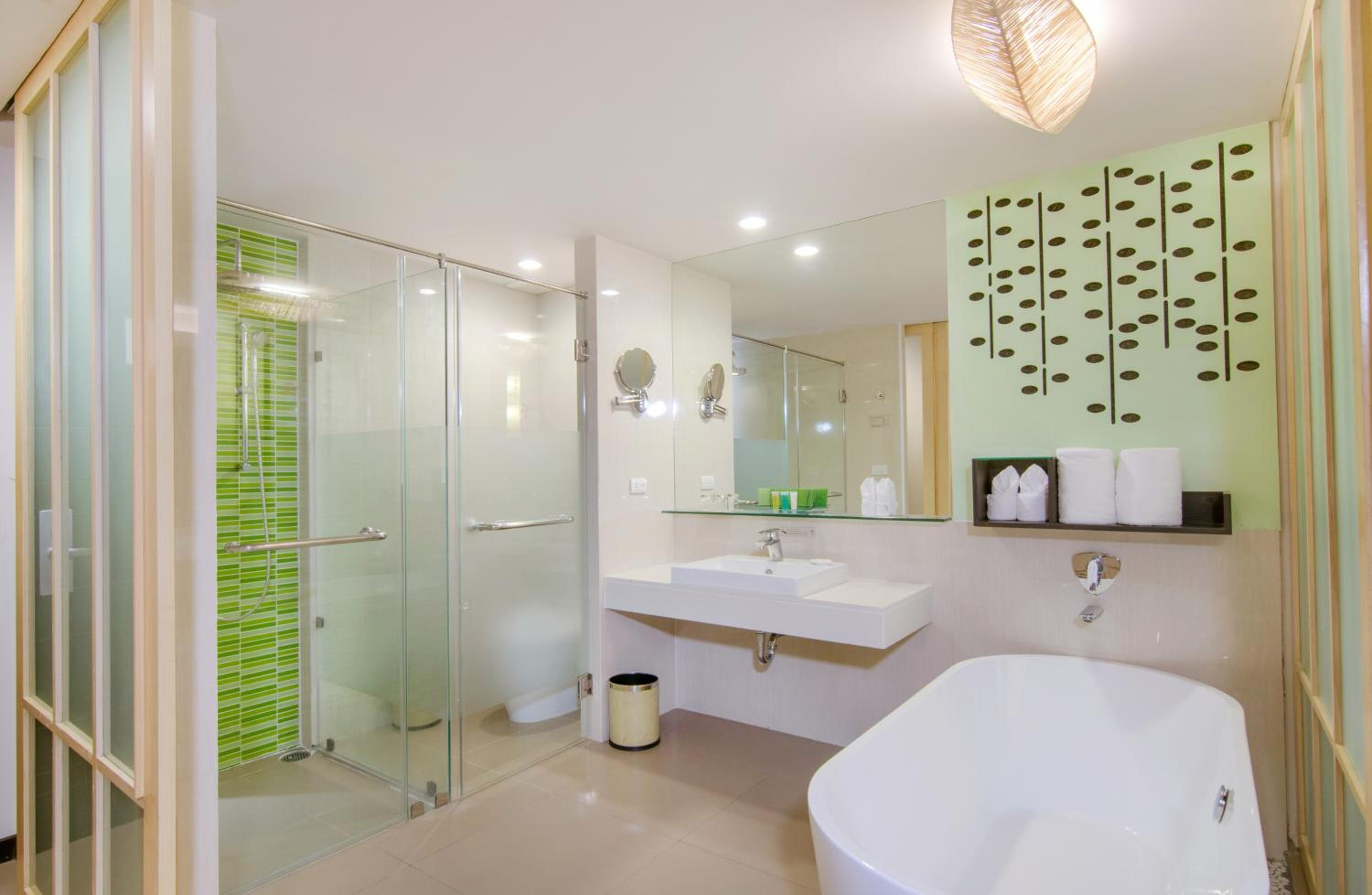 Relax in our stylish and serene bathroom retreat!
