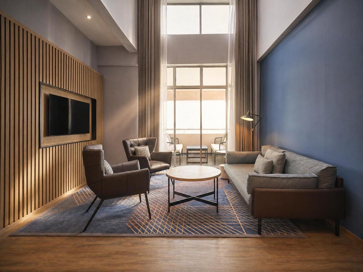 Duplex Three-Bedroom Family Apartment with Balcony