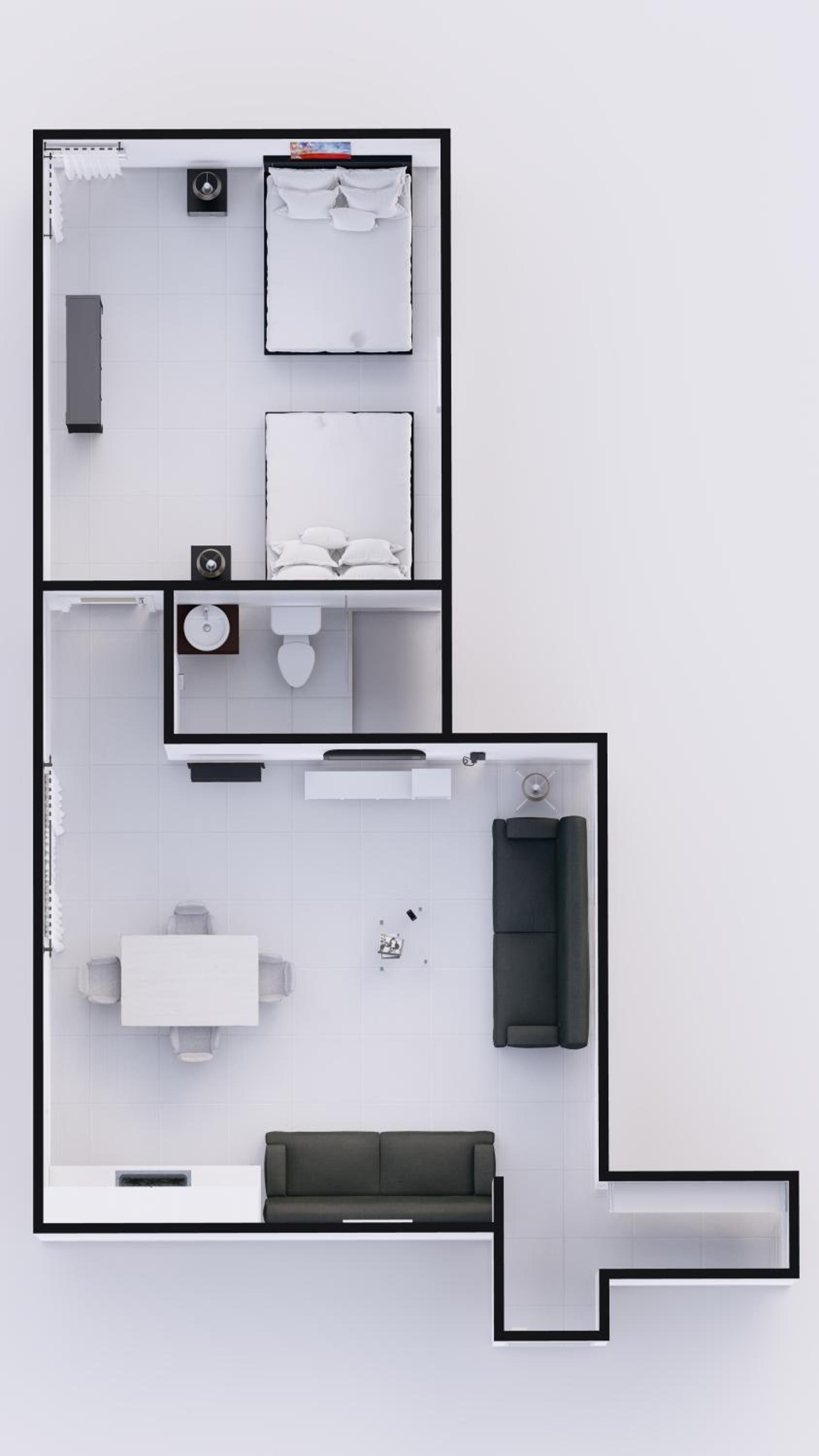 Premium Corner One-Bedroom Suite with Kitchen thumbnail 5