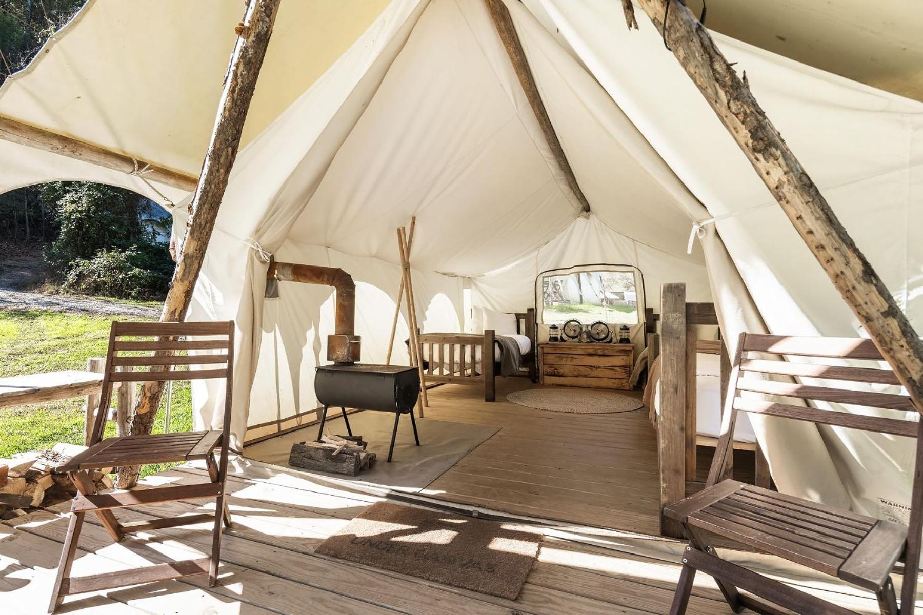 Safari Tent with Three Twin Beds and Shared Bathroom photo 1