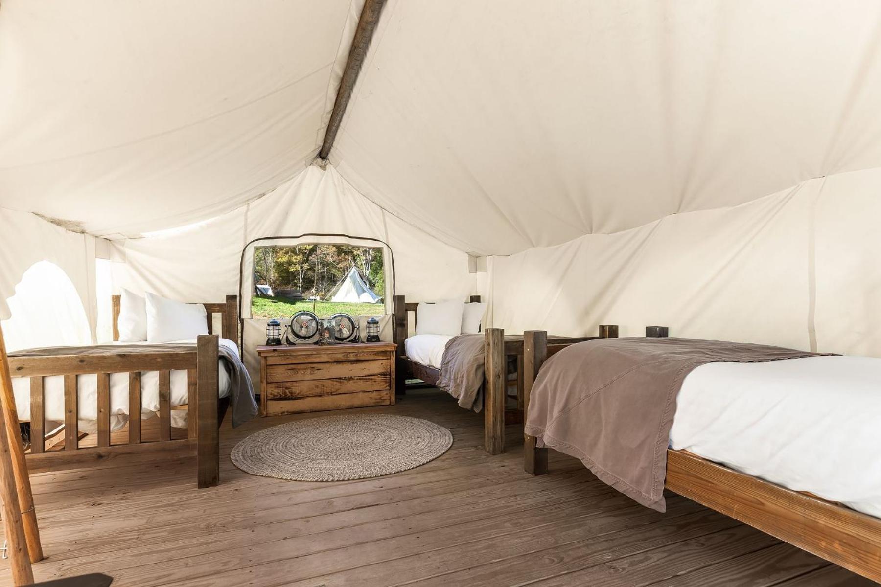 Safari Tent with Three Twin Beds and Shared Bathroom photo 2