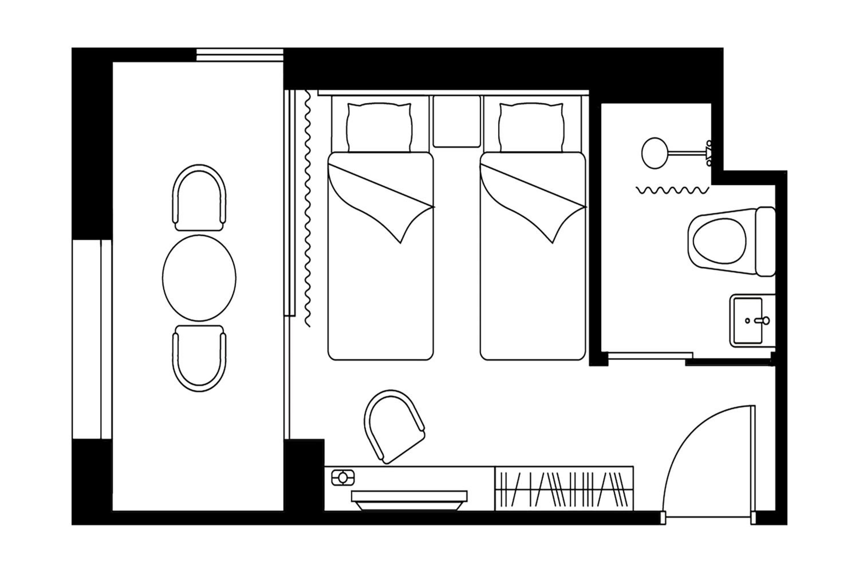 Side by Side Plus (Studio Corner Twin)