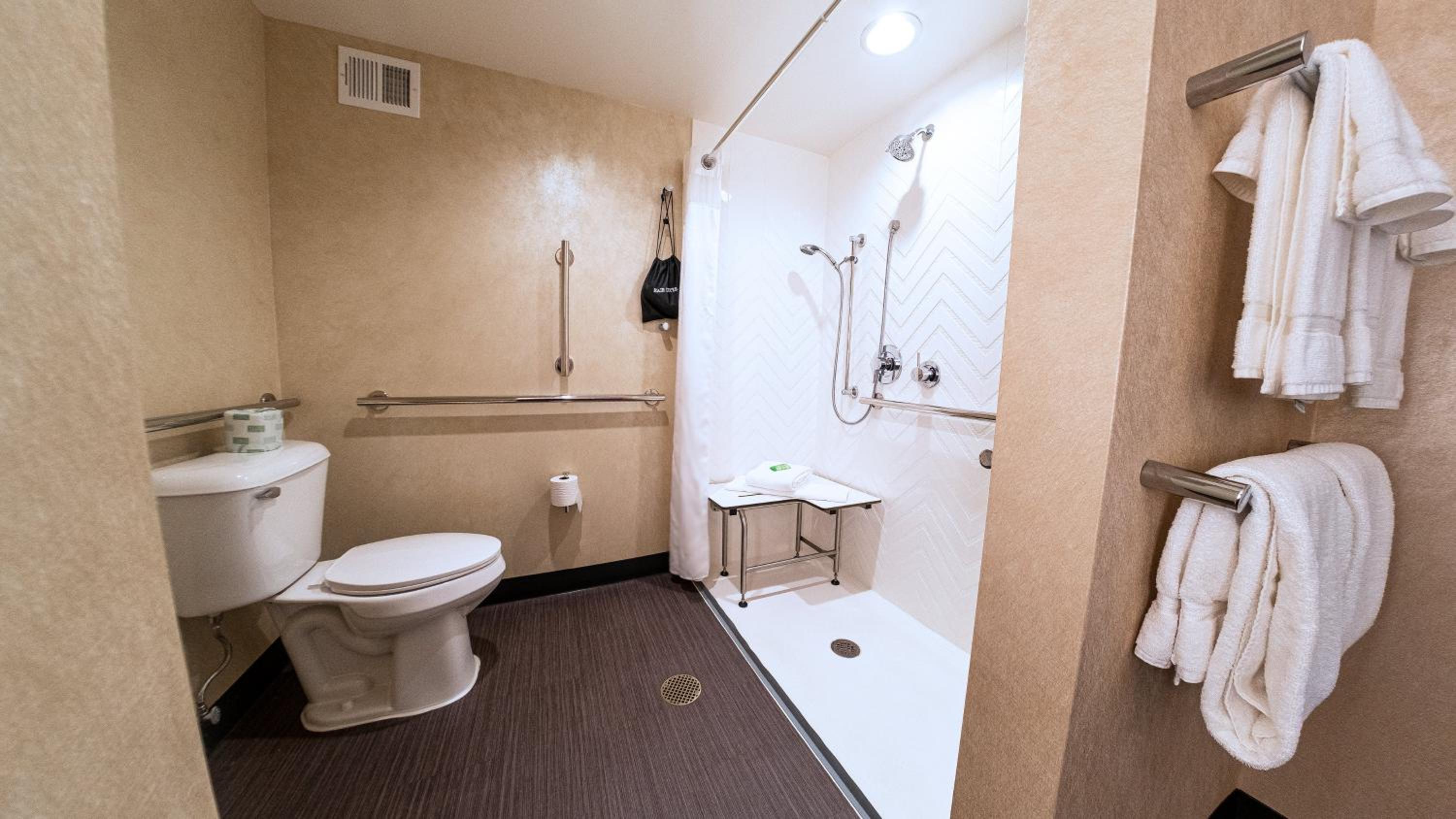 Suite with Mobility Accessible Roll-In Shower
