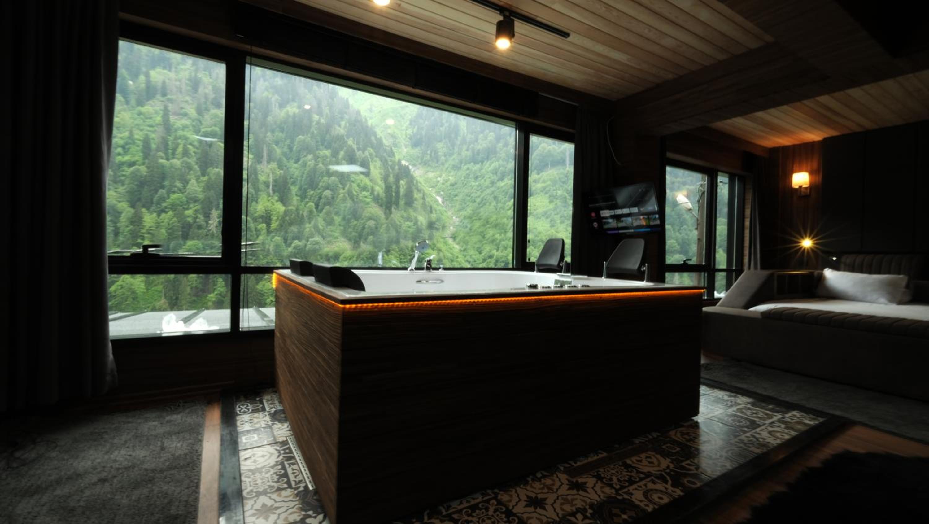 King Suite with Fire Place and Hot Tub - Waterfall View