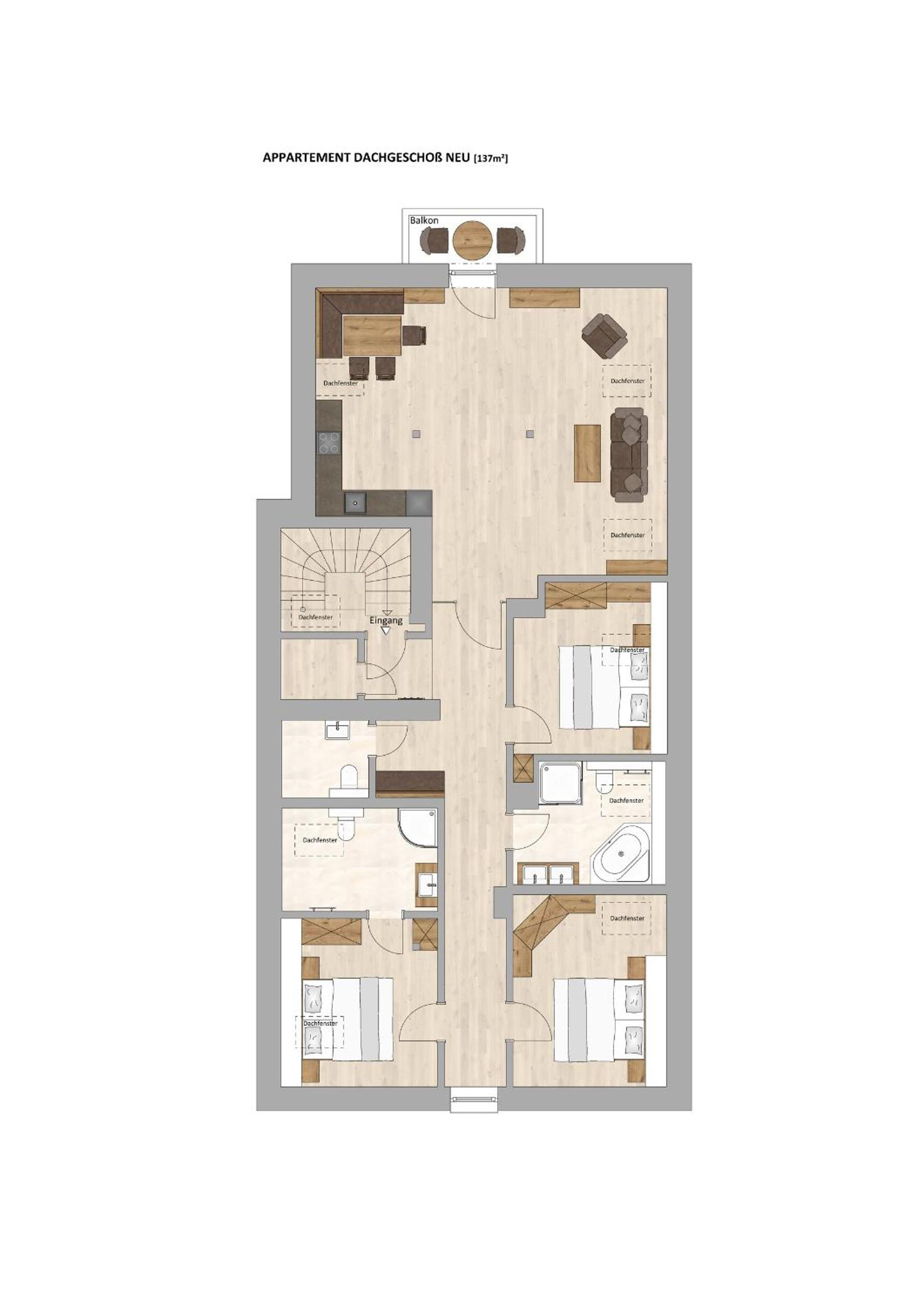 Three-Bedroom Apartment photo 2