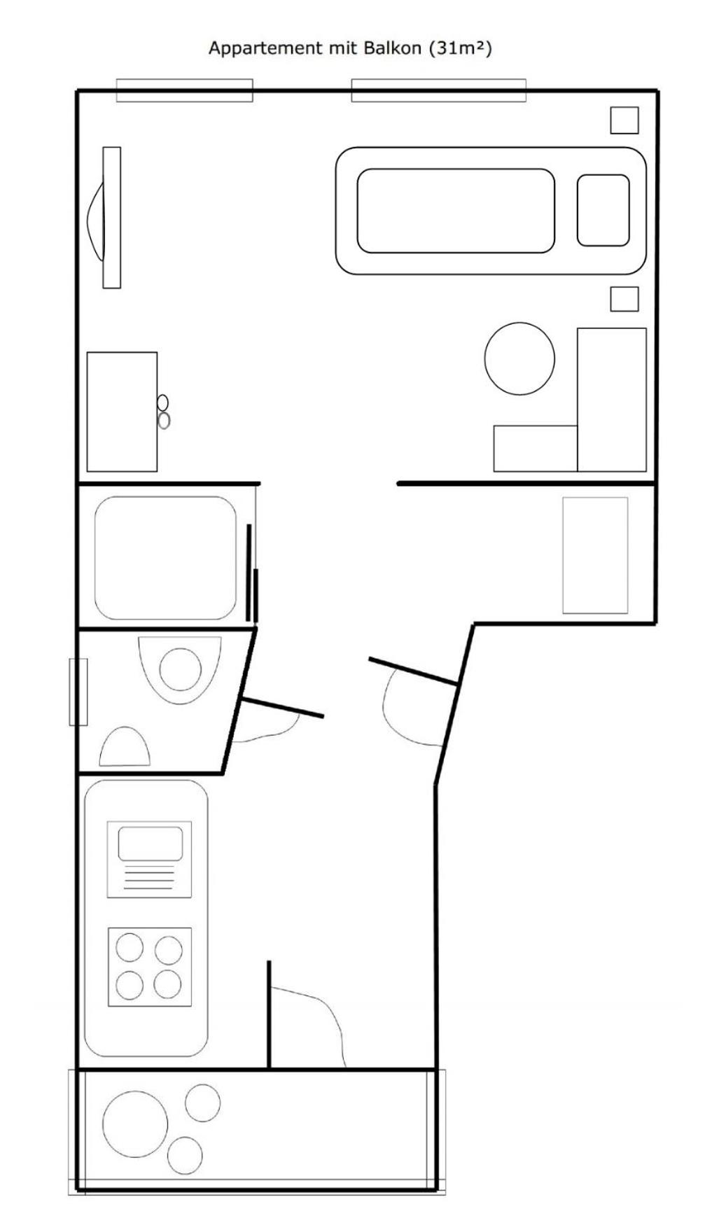 Single Apartment with Balcony photo 3