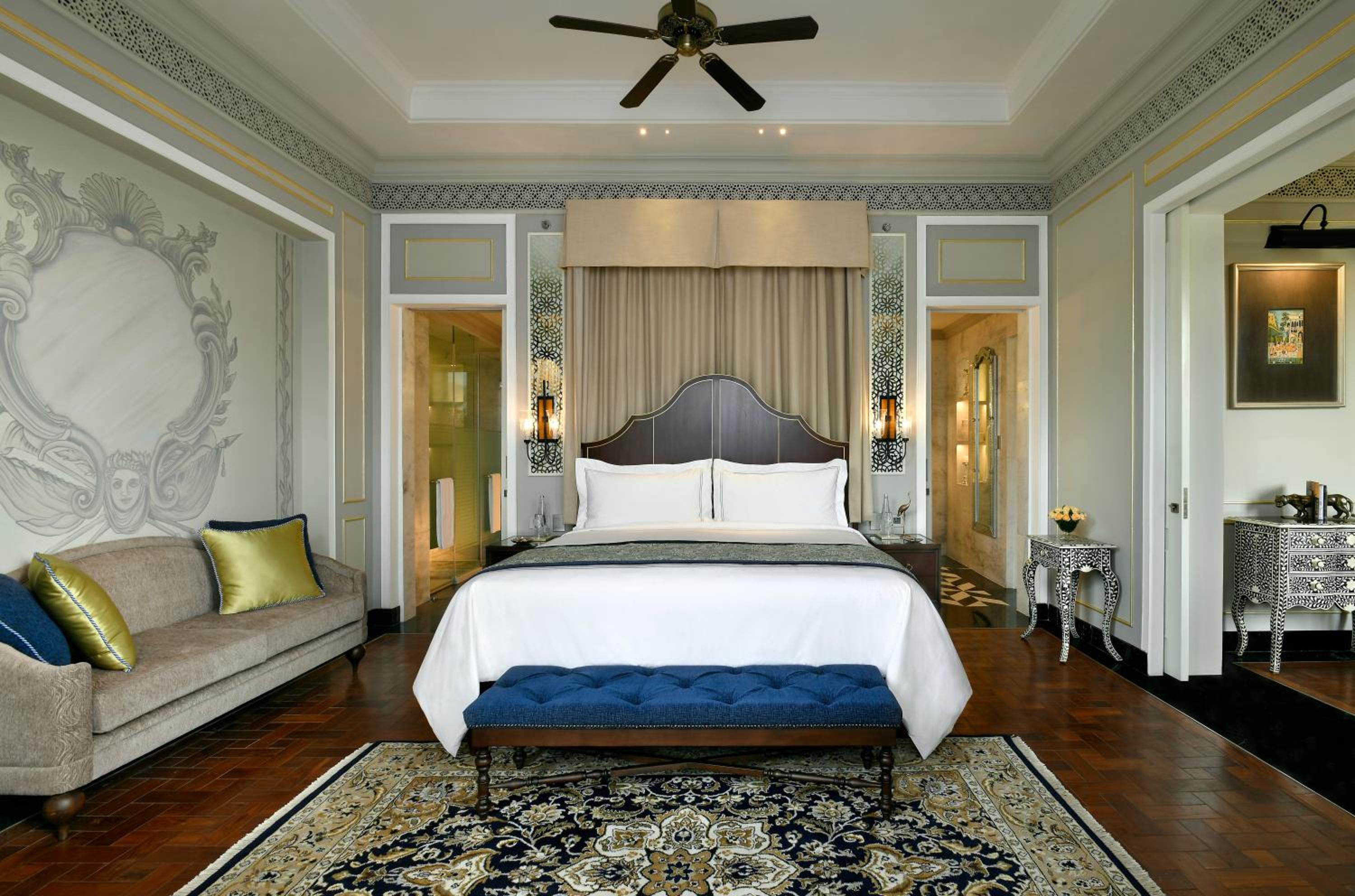 Raffles Manor Suite:Bottle of wine| Complimentary Airport Pickup and Drop| 15% off on F&B, Spa| Chef special arrival amenities| yoga , sacred Morning & Evening Aarti| Daily tea, curated walk, bird watching, folk dance,Pottery,Mehendi, Astrology