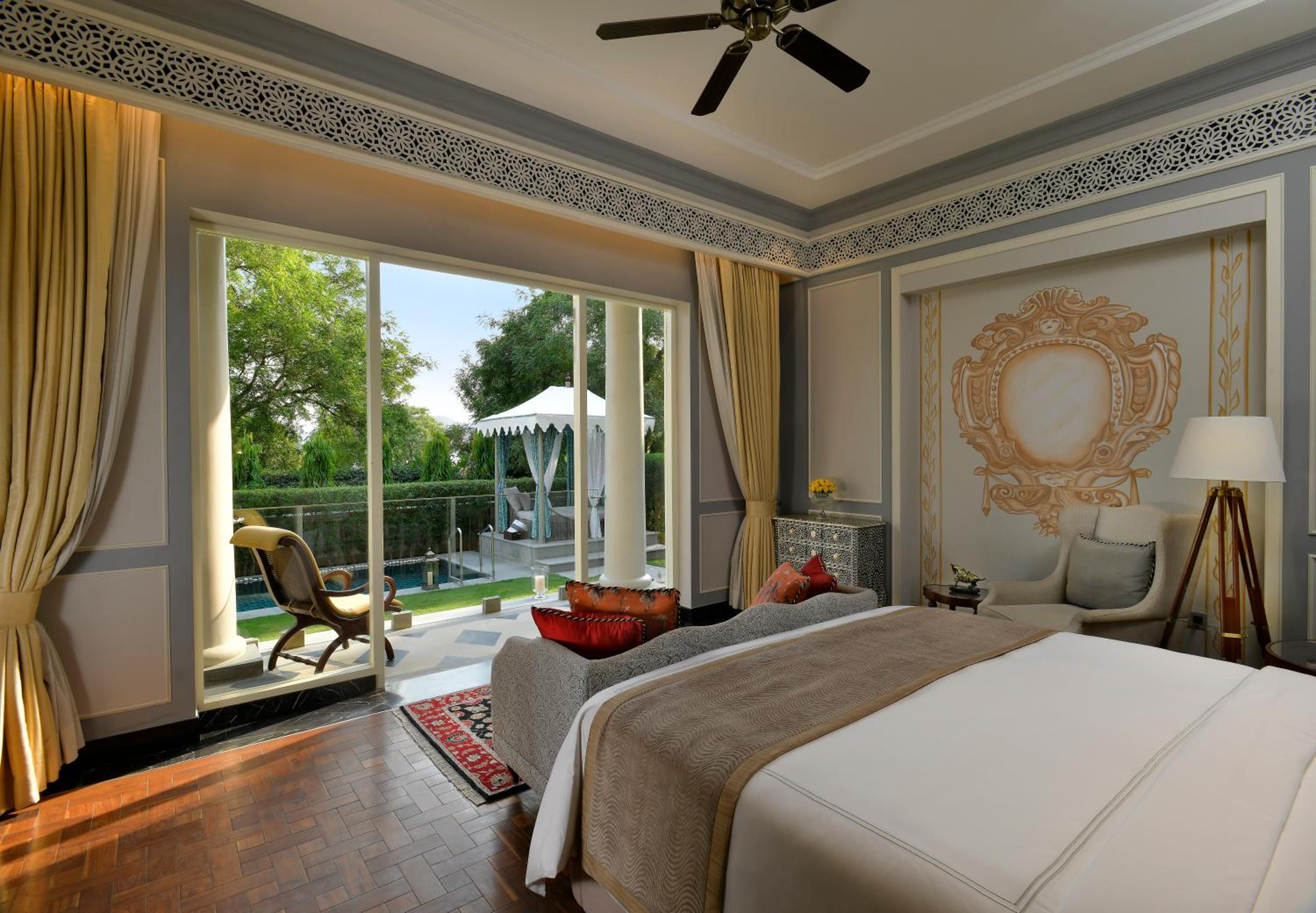 Flamingo Signature King Room with Plunge Pool:15% off on Spa| soulful yoga experience| Morning & Evening Aarti| traditional and nature led experiences daily tea, curated walks, bird watching, Prana Garden, folk dance, Pottery, Mehendi & Astrology